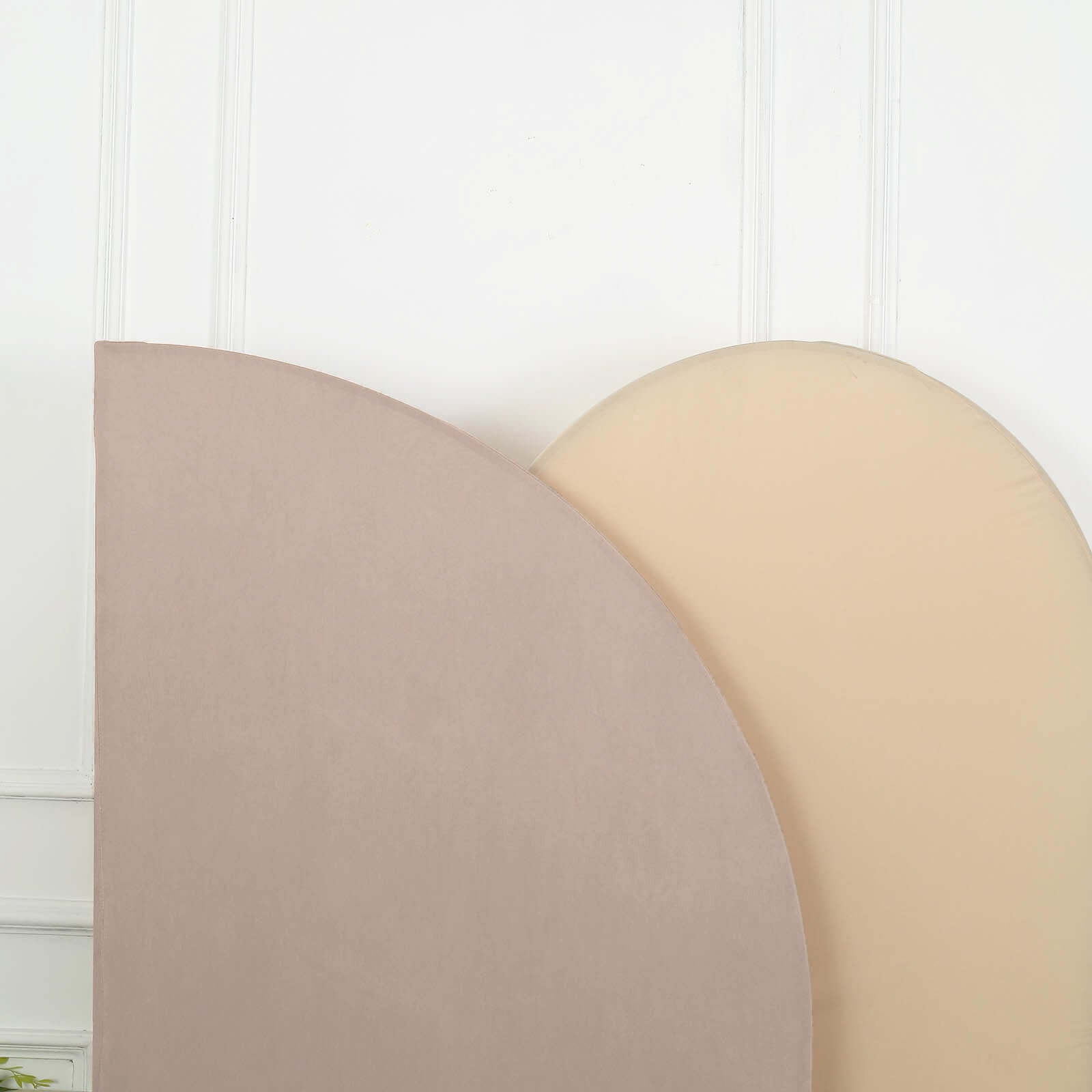 Custom Fitted 7ft Matte Nude Spandex Half Moon Chiara Wedding Arch Backdrop Cover