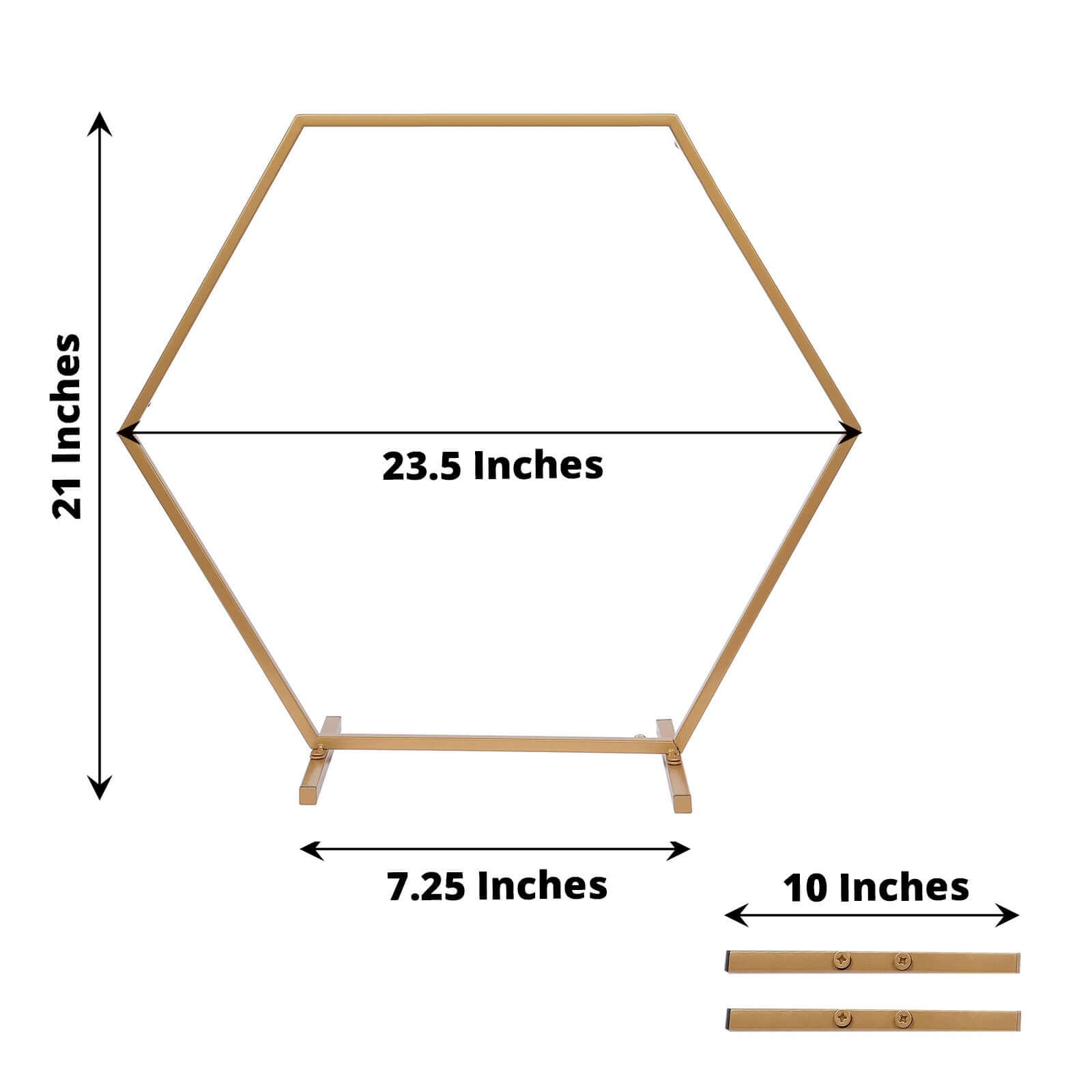 Hot Sale! Gold Metal Hexagon Self - Standing Wedding Arch Table Centerpiece 21