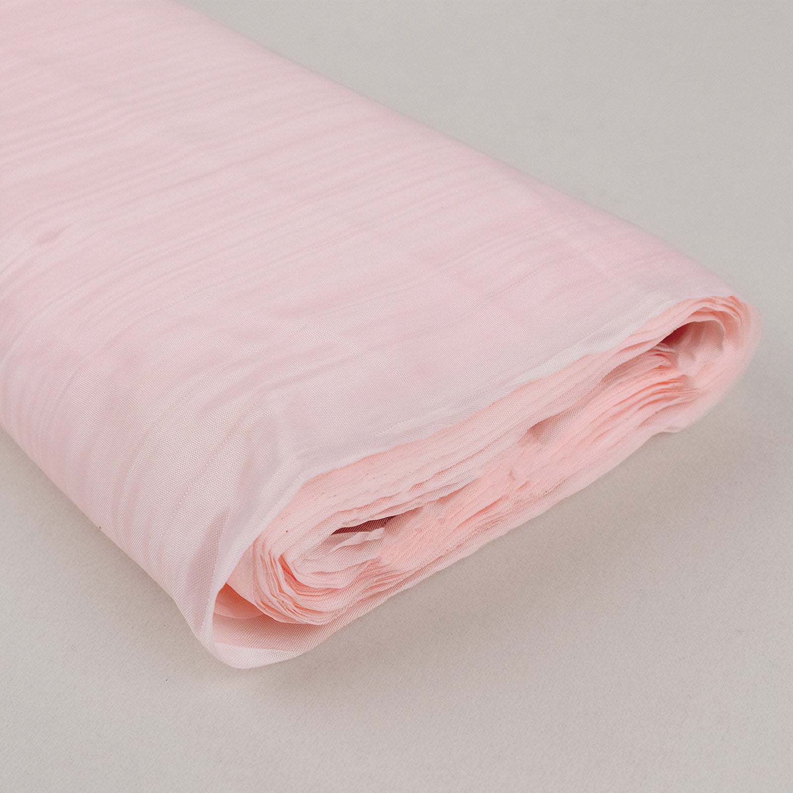 Premium Blush Accordion Crinkle Taffeta Fabric Bolt - 54 Inches Wide, 10 Yards Long