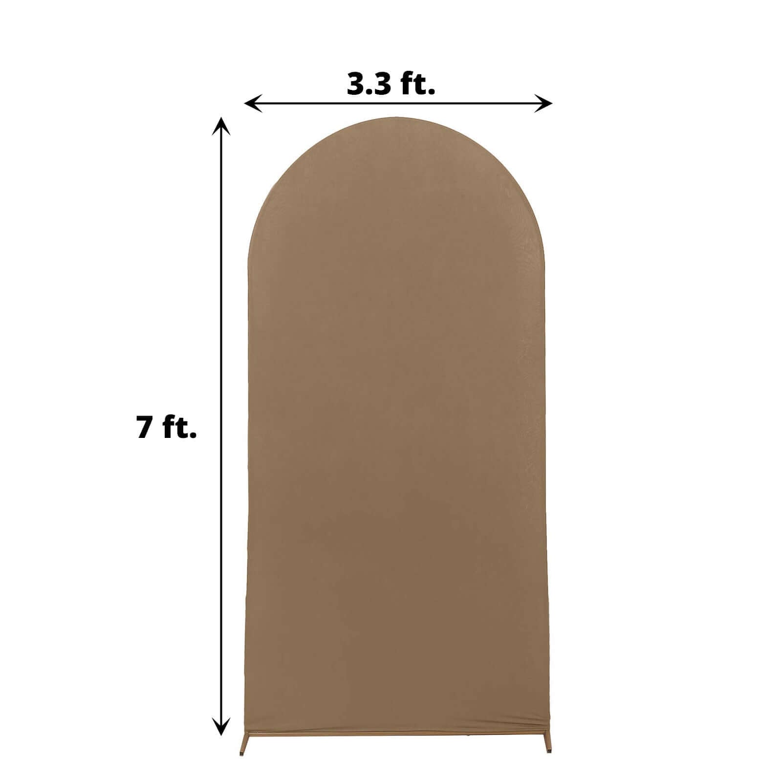 Hot Sale! 7ft Matte Taupe Spandex Fitted Cover for Round Top Wedding Arch Backdrop Stand