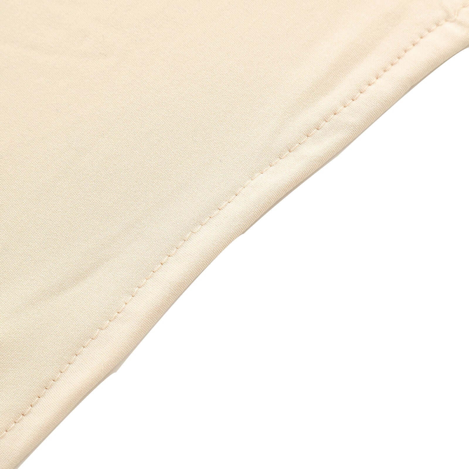 Hot Deal! Set of 2 Beige Spandex Fitted Covers for Round Top & Double Arch Wedding Backdrop Stands (6ft, 8ft)