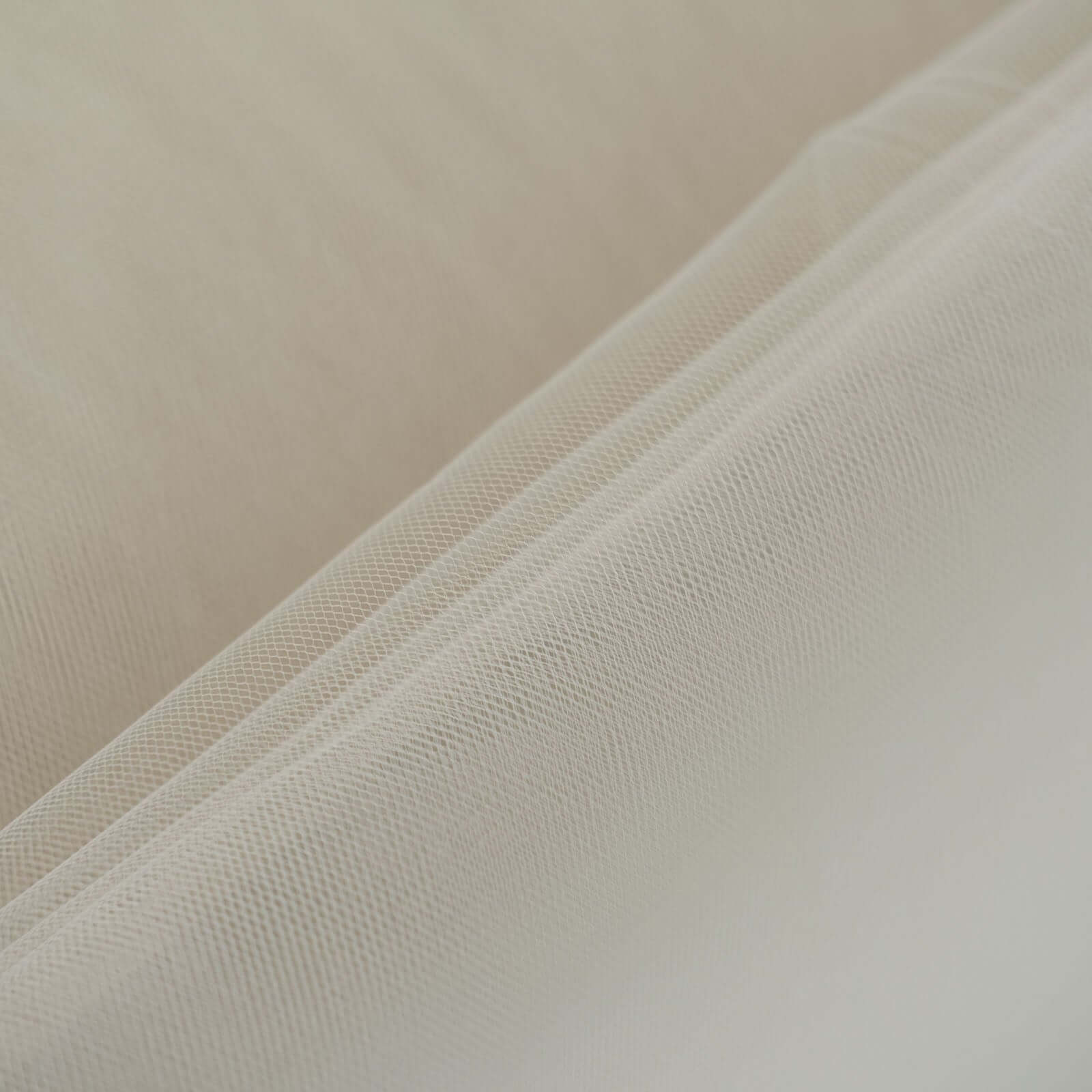 50-Yard Beige Tulle Fabric Bolt, 108 Inches Wide, Ideal for DIY Crafts