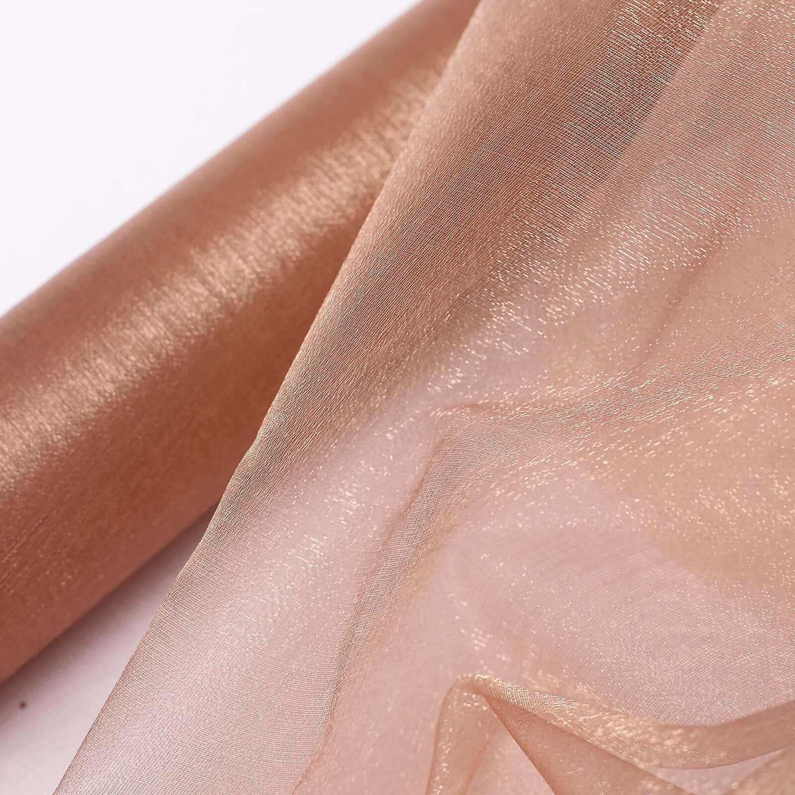 Hot Sale! 12-Foot by 10-Yard Dusty Rose Sheer Chiffon Fabric Bolt for DIY Voile Drapery