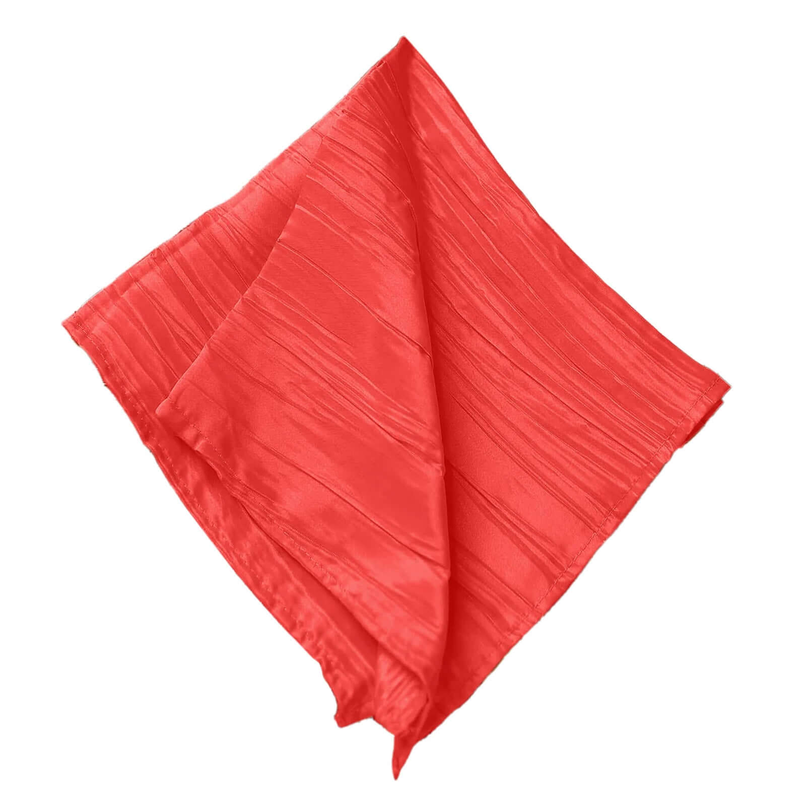 Hot Deal! 5-Pack Red 20x20 Accordion Crinkle Taffeta Dinner Napkins