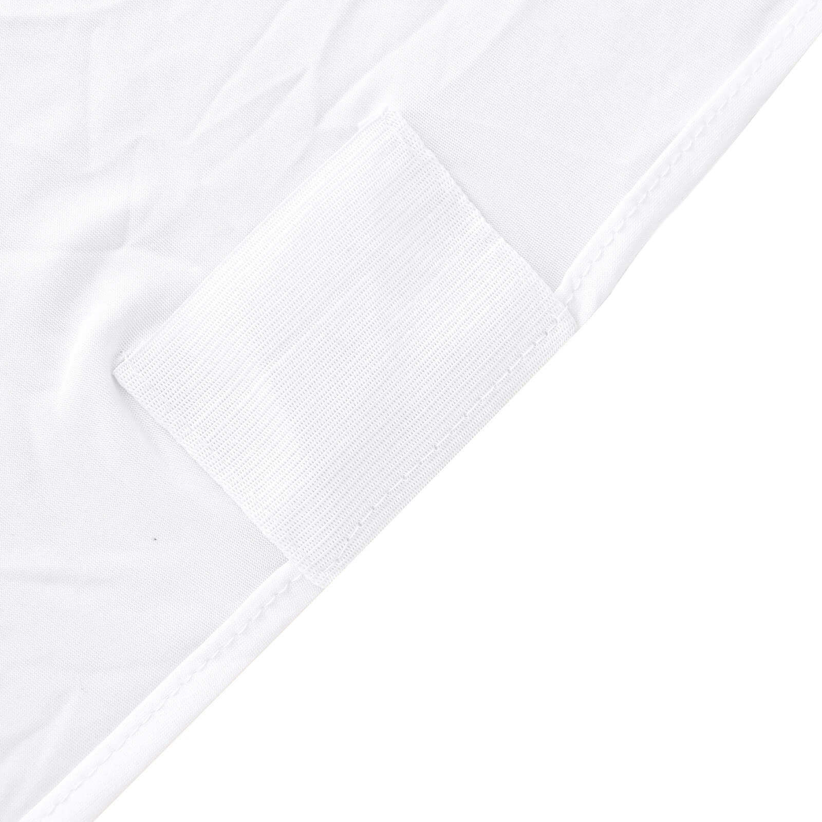 Premium White Spandex Slipcover for Folding Chairs with Satin Rosette Design - Ideal for Classy Events