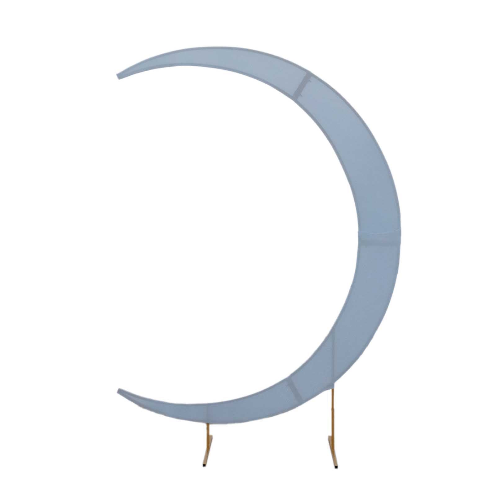 Custom-Fit 7.5ft Dusty Blue Spandex Cover for Crescent Moon Wedding Arch