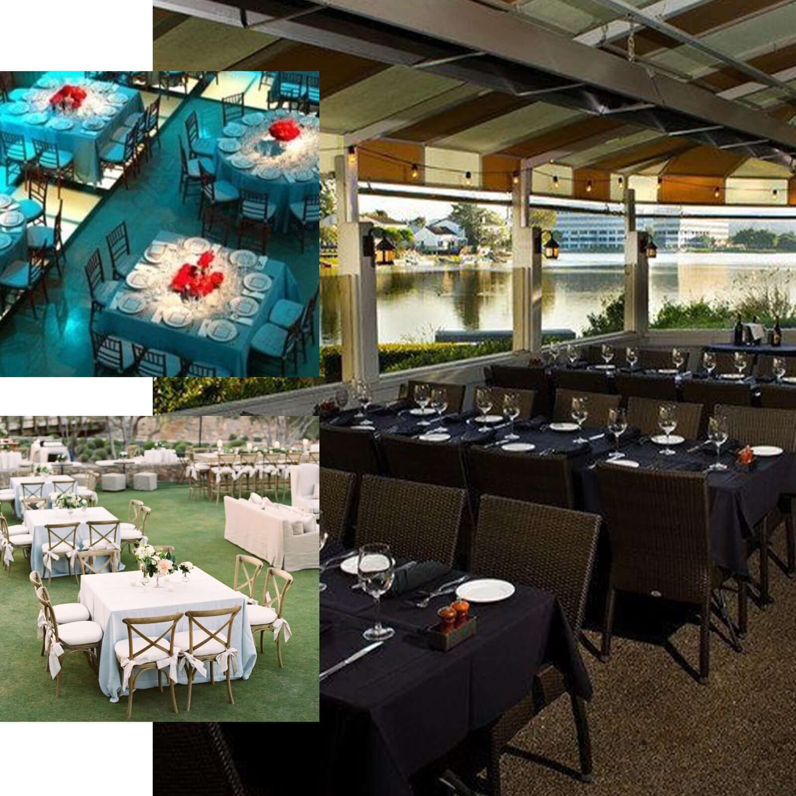 Turquoise 90x90 Polyester Square Table Overlay - Wrinkle-Free & Durable