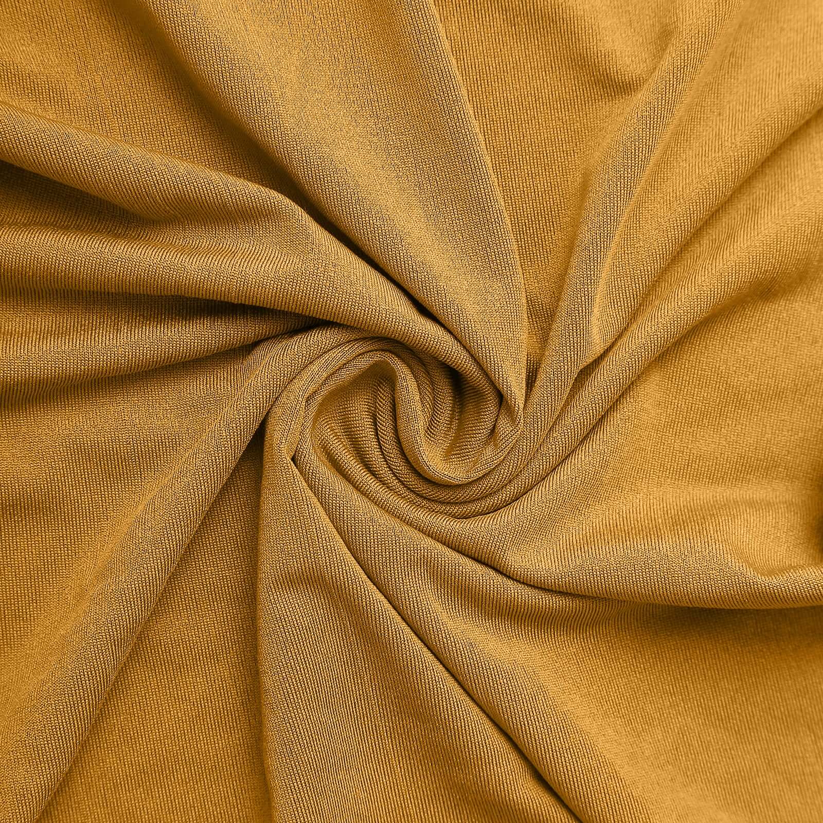 Hot Sale! 8ft Gold Spandex U-Shaped Double-Sided Fitted Wedding Arch Cover