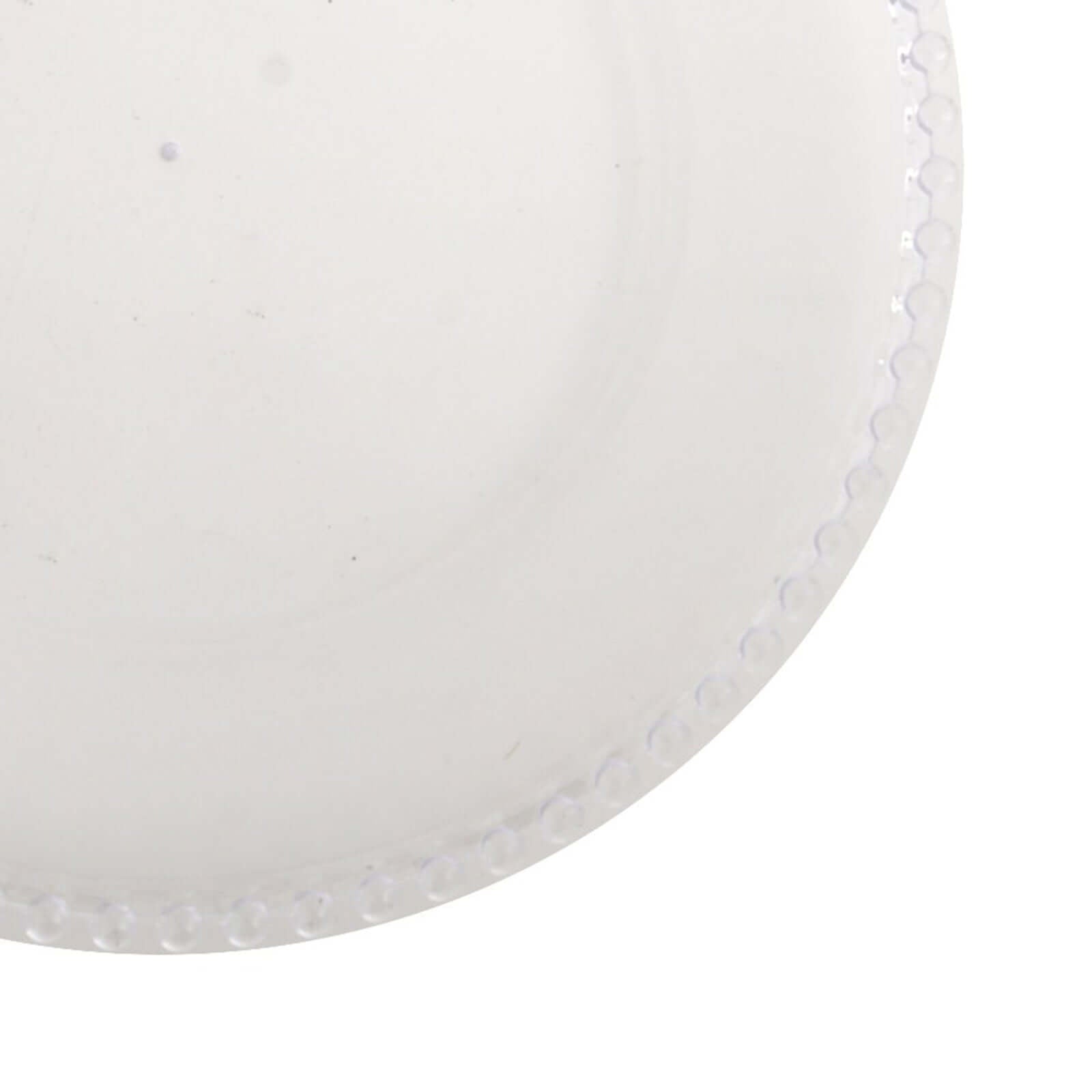 6-Pack Clear 13-Inch Acrylic Round Charger Plates with Beaded Rim - Ideal for Dinner Parties