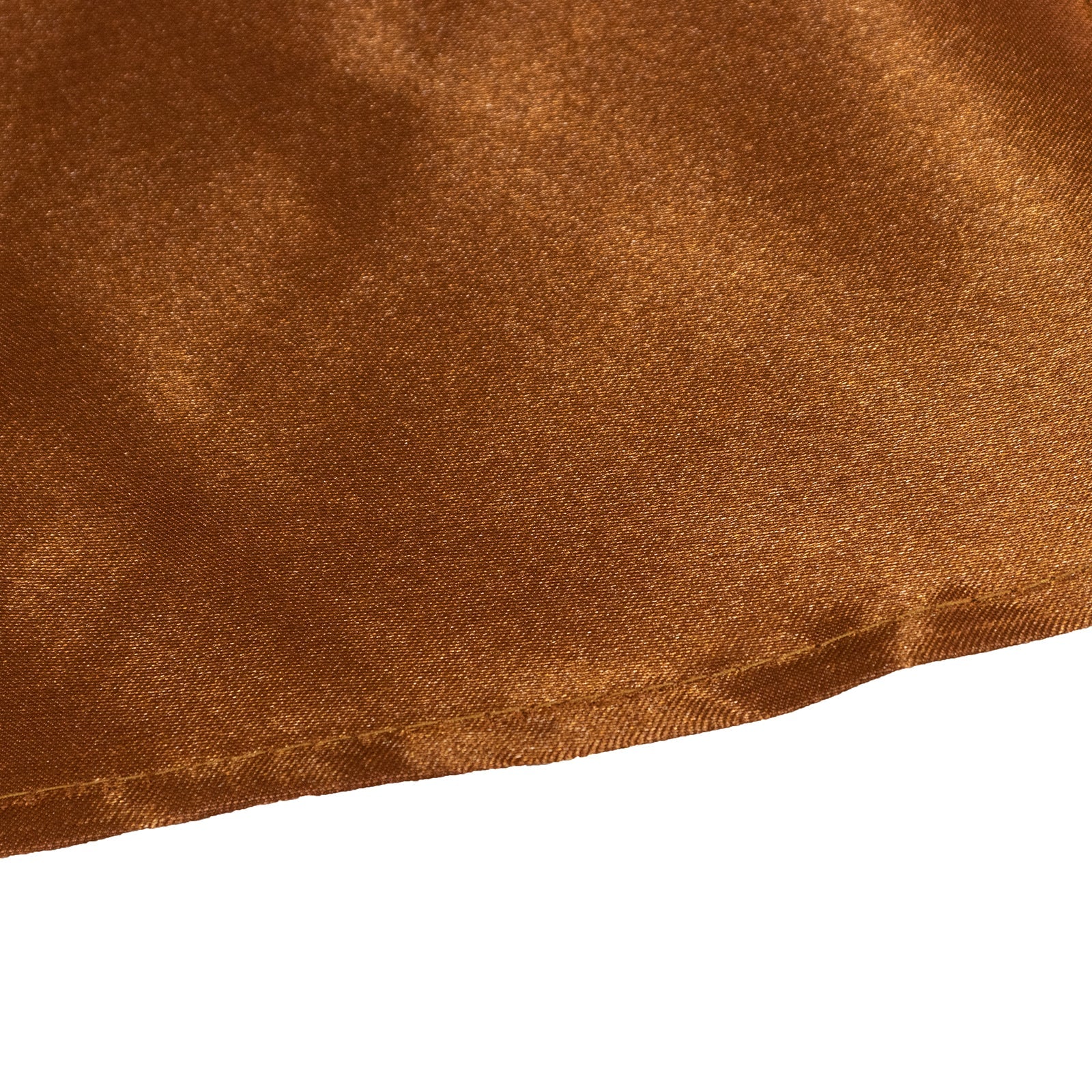 Hot Sale! Stylish Seamless Satin 132-Inch Round Cinnamon Brown Tablecloth