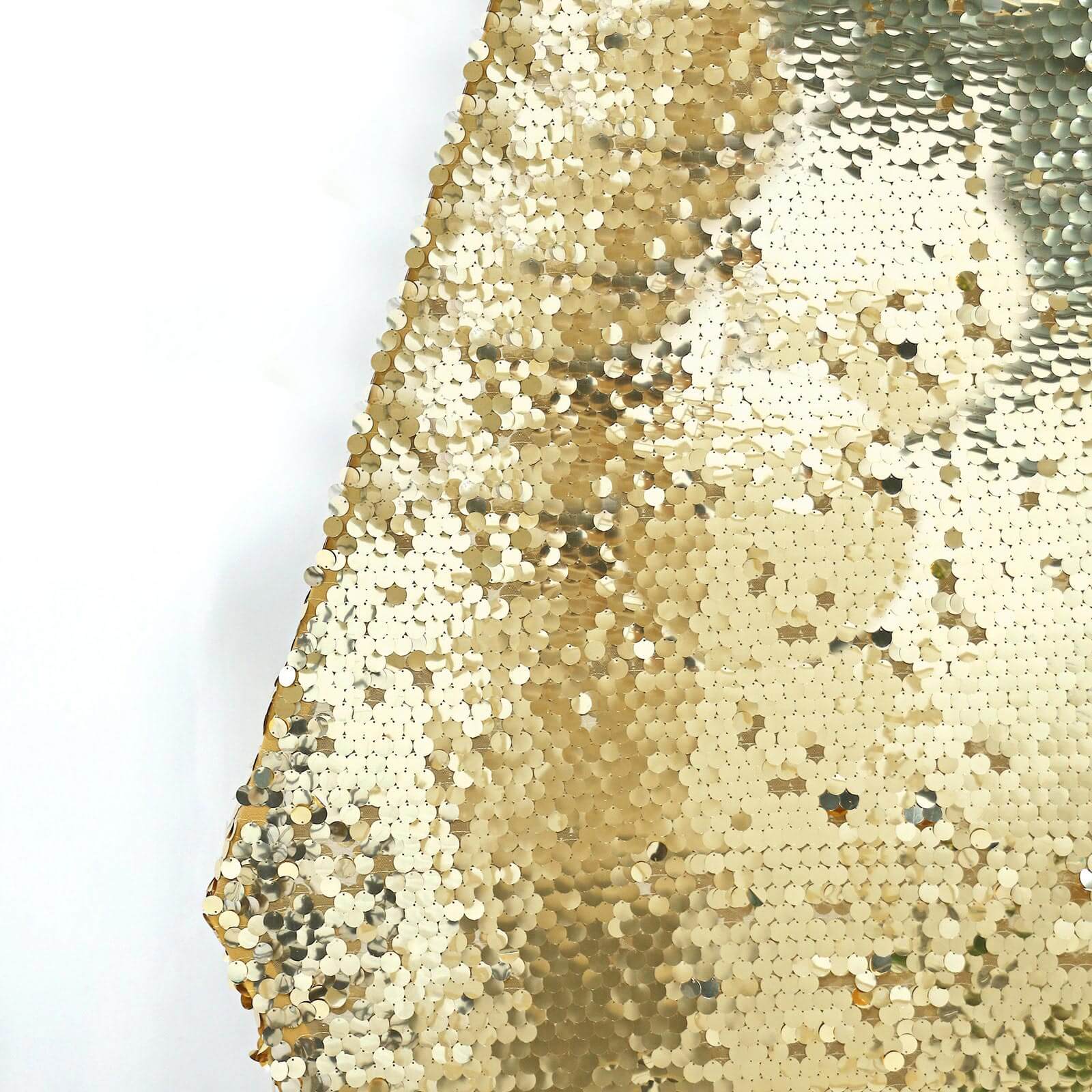 Champagne 8ft x 7ft Sparkly Payette Sequin Hexagon Backdrop Stand Cover