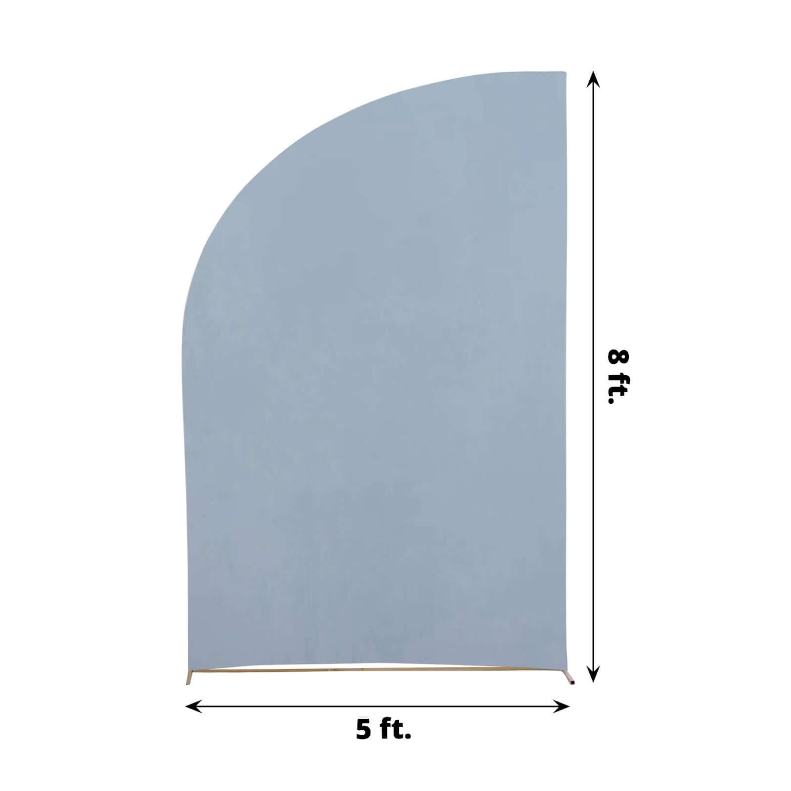 8ft Dusty Blue Spandex Wedding Arch Cover - Ideal for Half Moon Stand