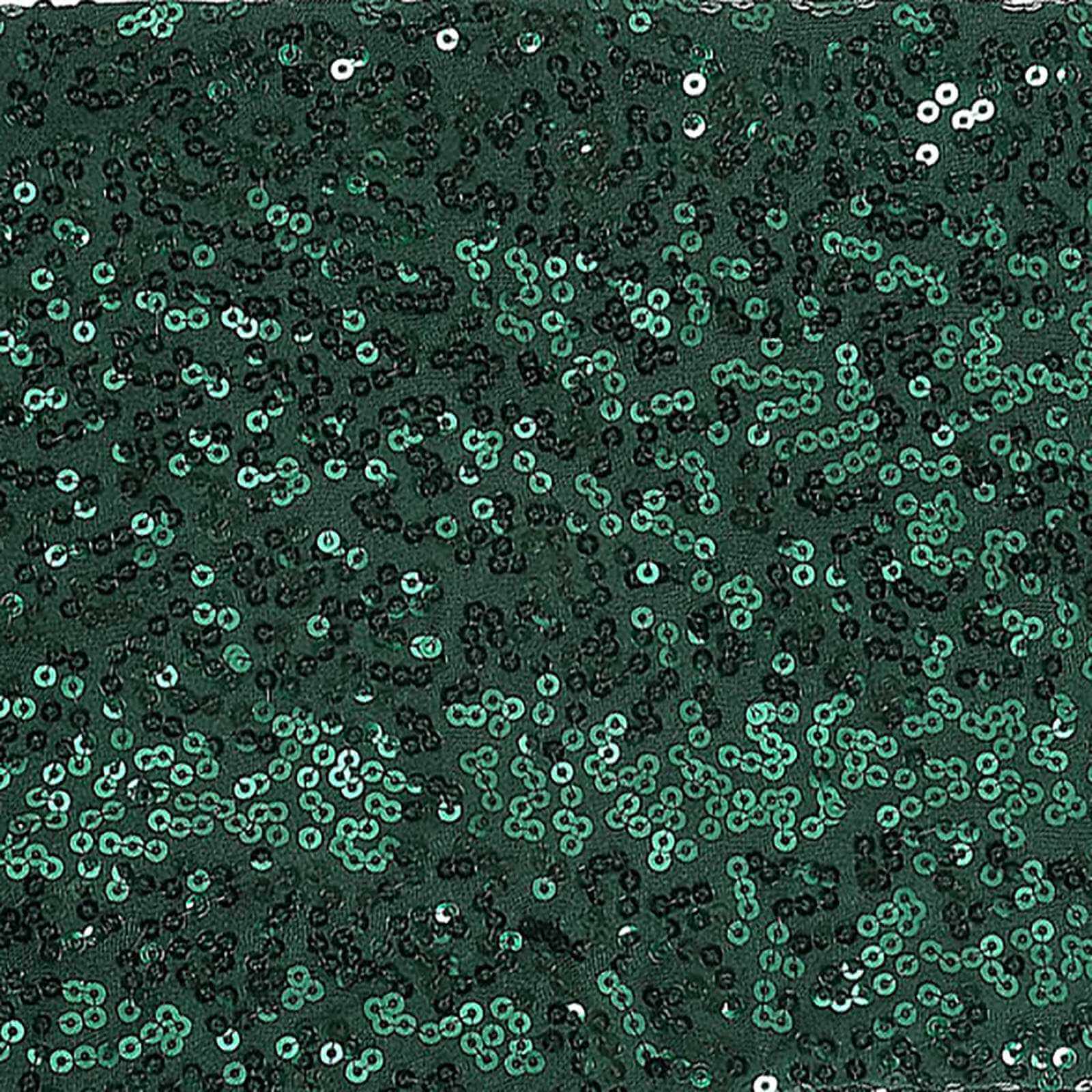 Special Offer: 5-Piece Set of Hunter Emerald Green Sequin Spandex Stretch Chair Bands (6x15 Inches)