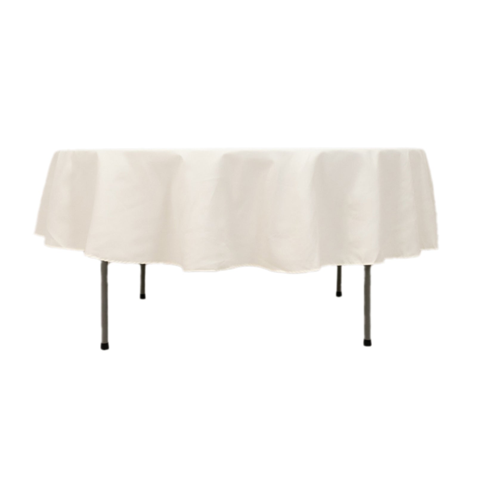 Hot! 90" Wrinkle-Resistant Ivory Cotton Blend Round Tablecloth