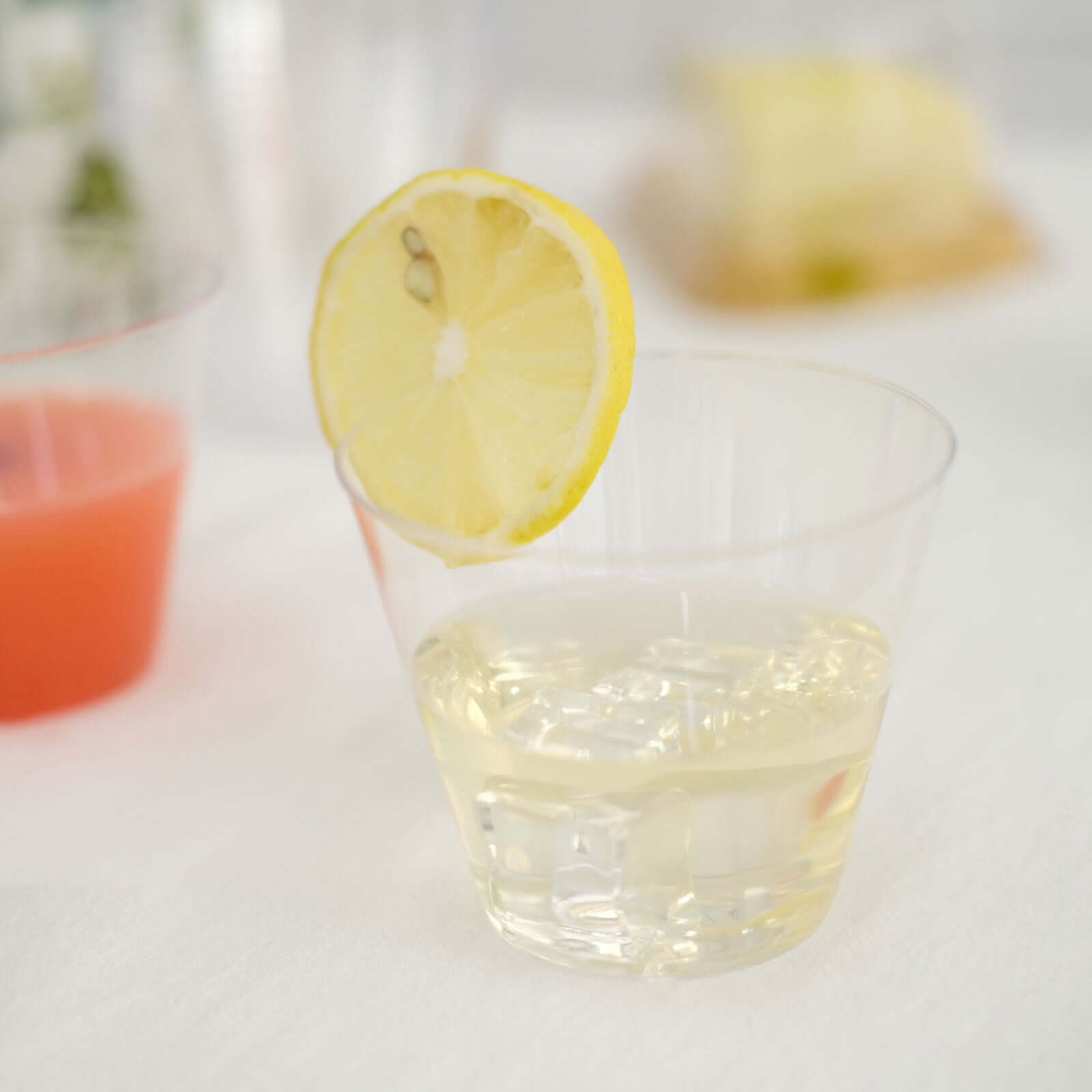 25-Piece Set of 9oz Clear Hard Plastic Disposable Party Tumblers
