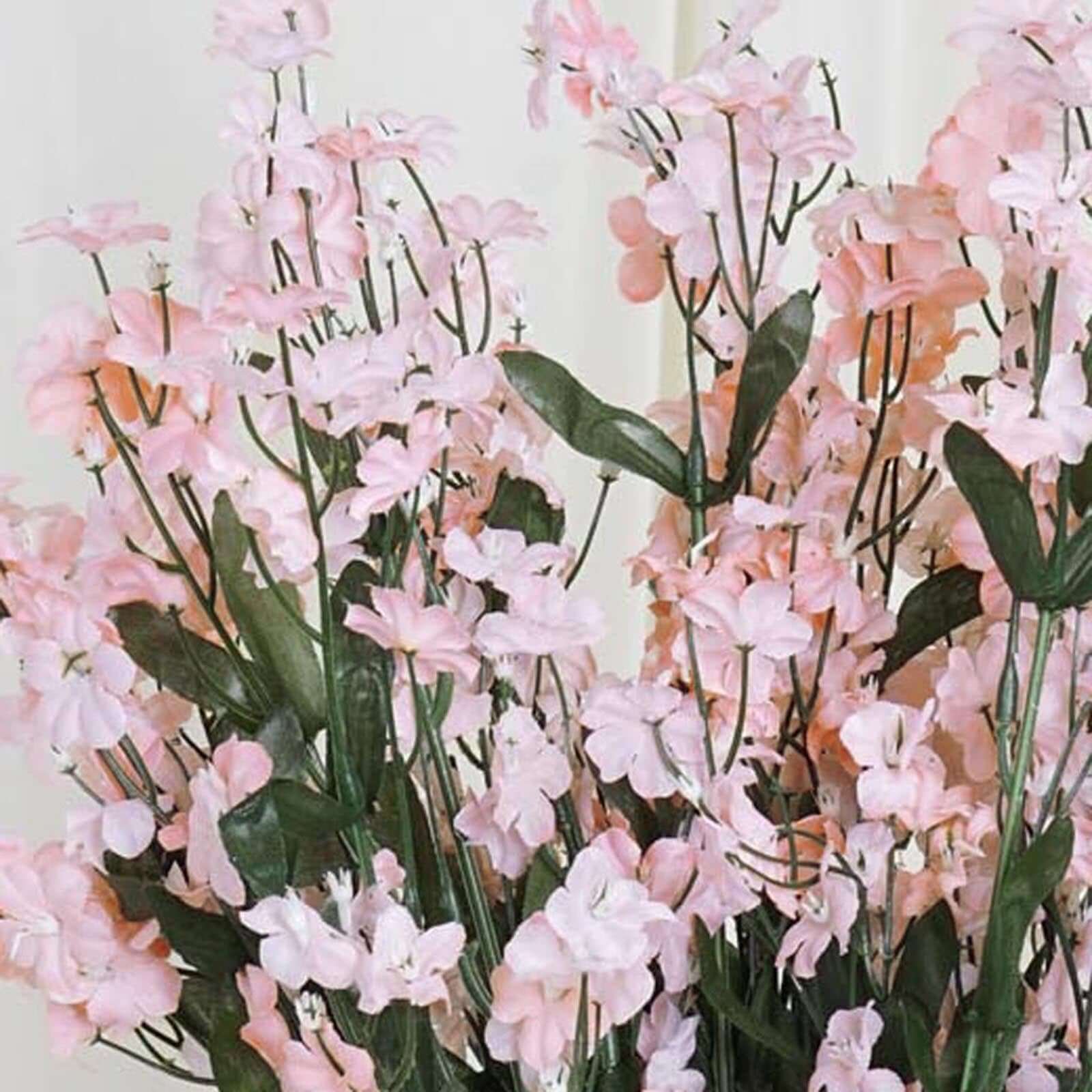 12 Stems Blush-colored High-quality Artificial Silk Baby's Breath Flower Bushes Spray
