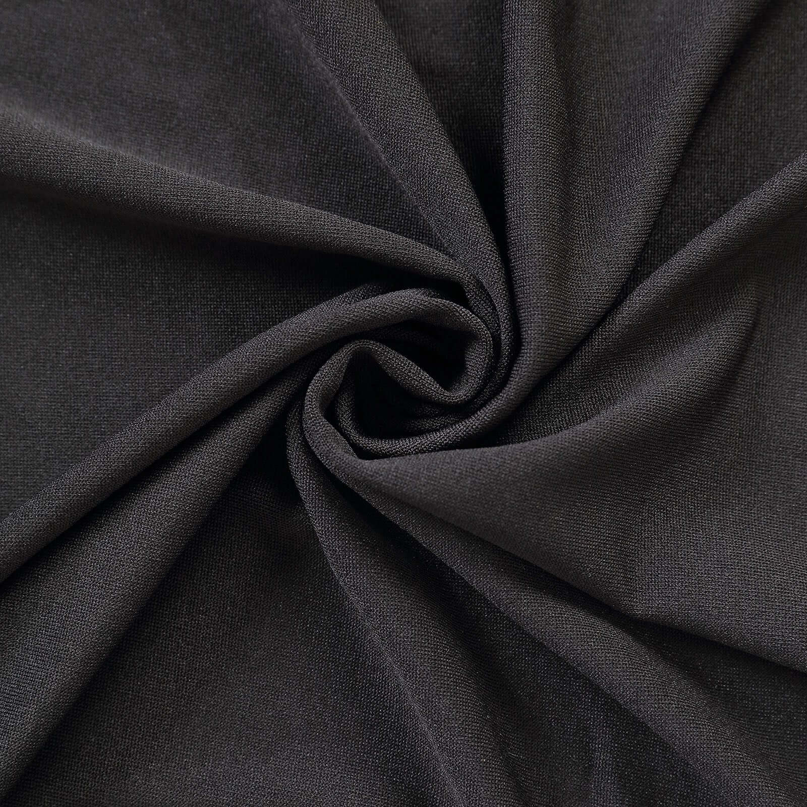 Exclusive 5ft Matte Black Spandex Fitted Cover for Round Top Wedding Arch
