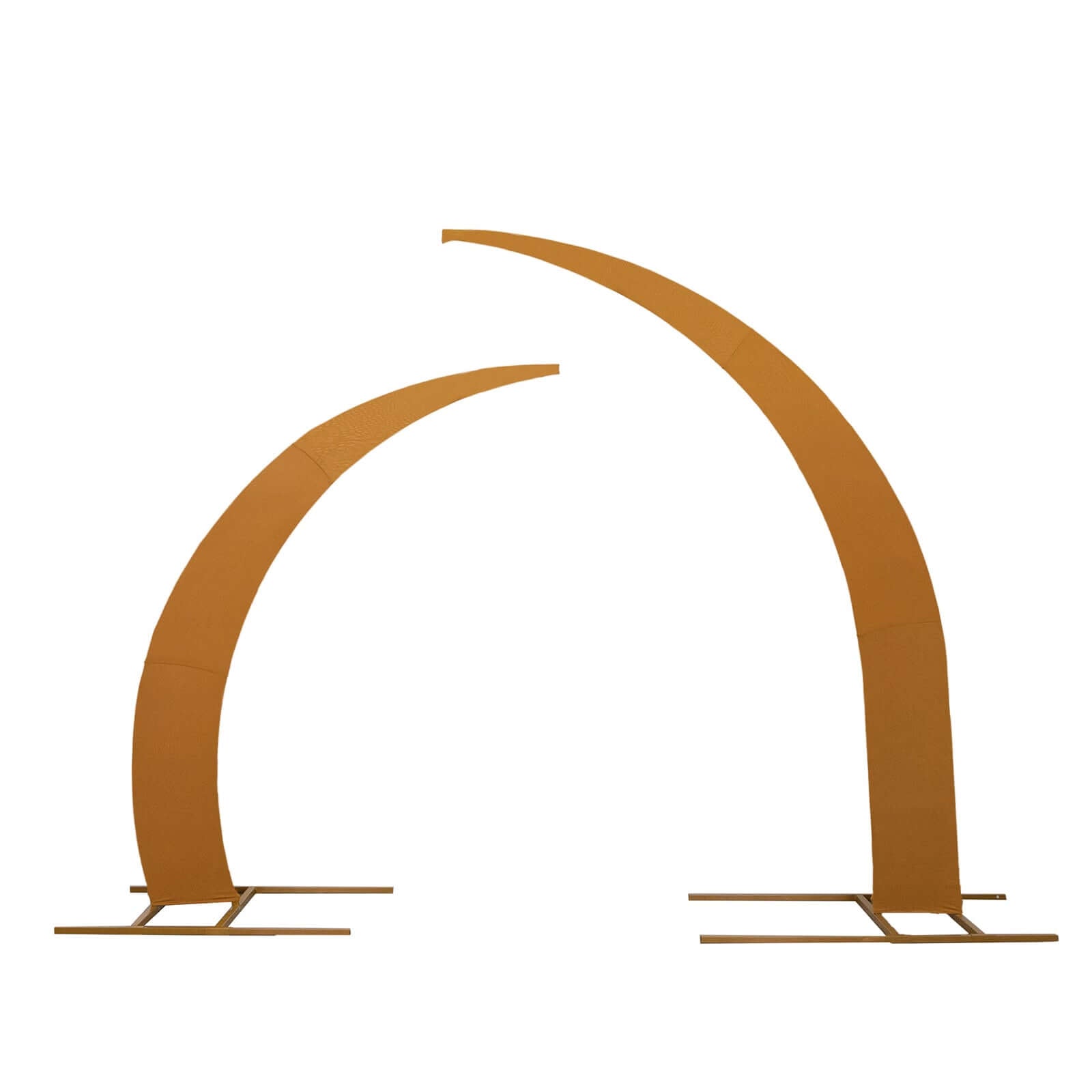 Hot Sale! Set of 2 Gold Spandex Wedding Arch Backdrop Covers for 6.5ft & 8ft Stands