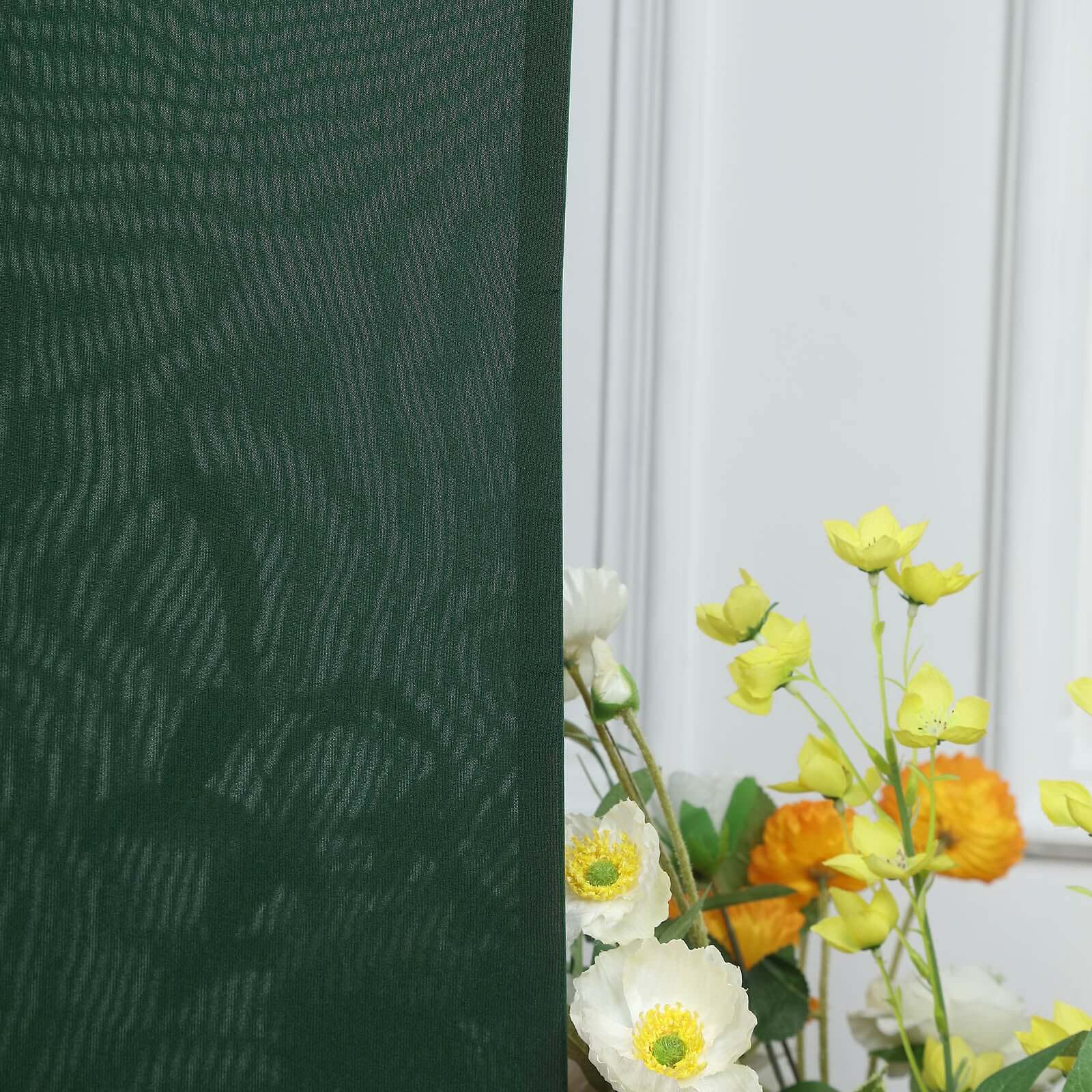 5ft Double - sided Matte Emerald Green Spandex Fitted Cover for Round Top Wedding Arch