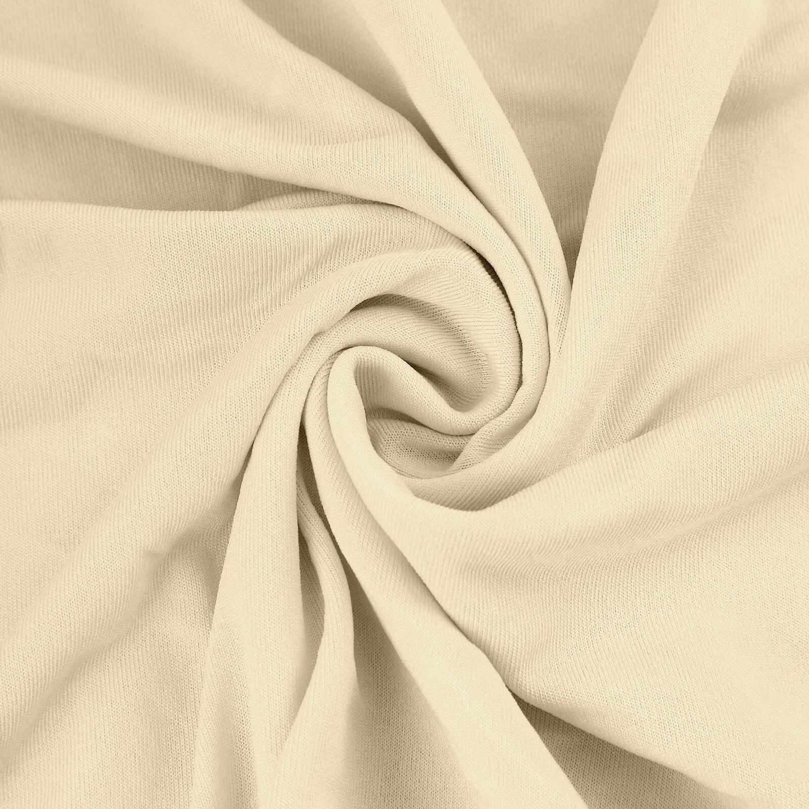 Hot Deal! Set of 5 Stretchable Beige Spandex Cylinder Pedestal Stand Covers, 160 GSM