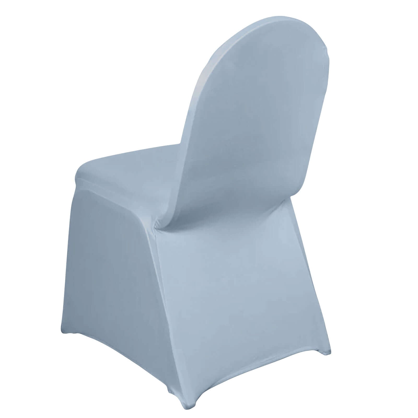 Dusty Blue Spandex Stretch Chair Cover for Banquets - 160GSM Premium Fabric