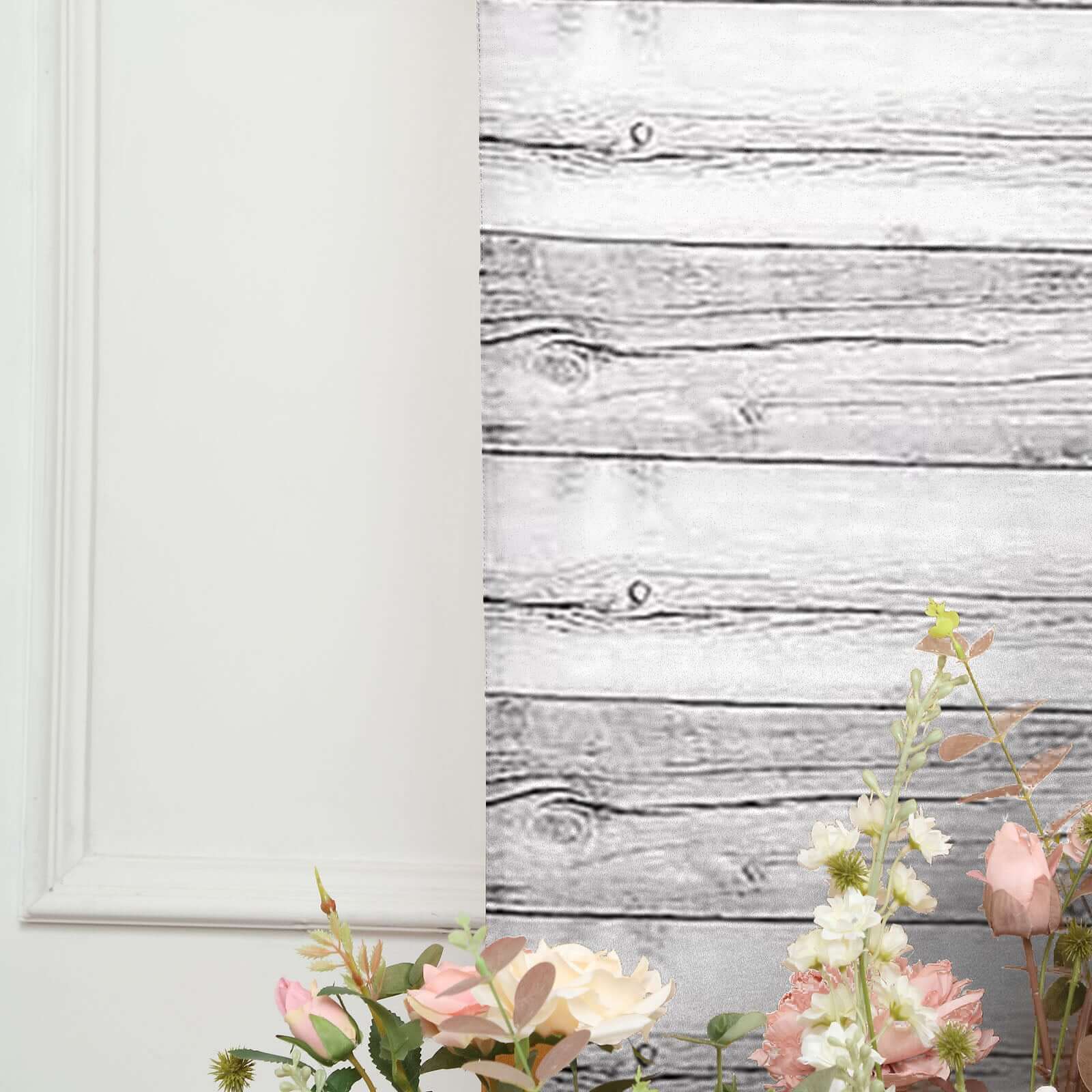 Special Offer! Set of 4 Whitewashed Rustic Wood-Print Spandex Covers for Chiara Wedding Arch Backdrops in 2.5ft, 5ft, 6ft, 7ft Sizes