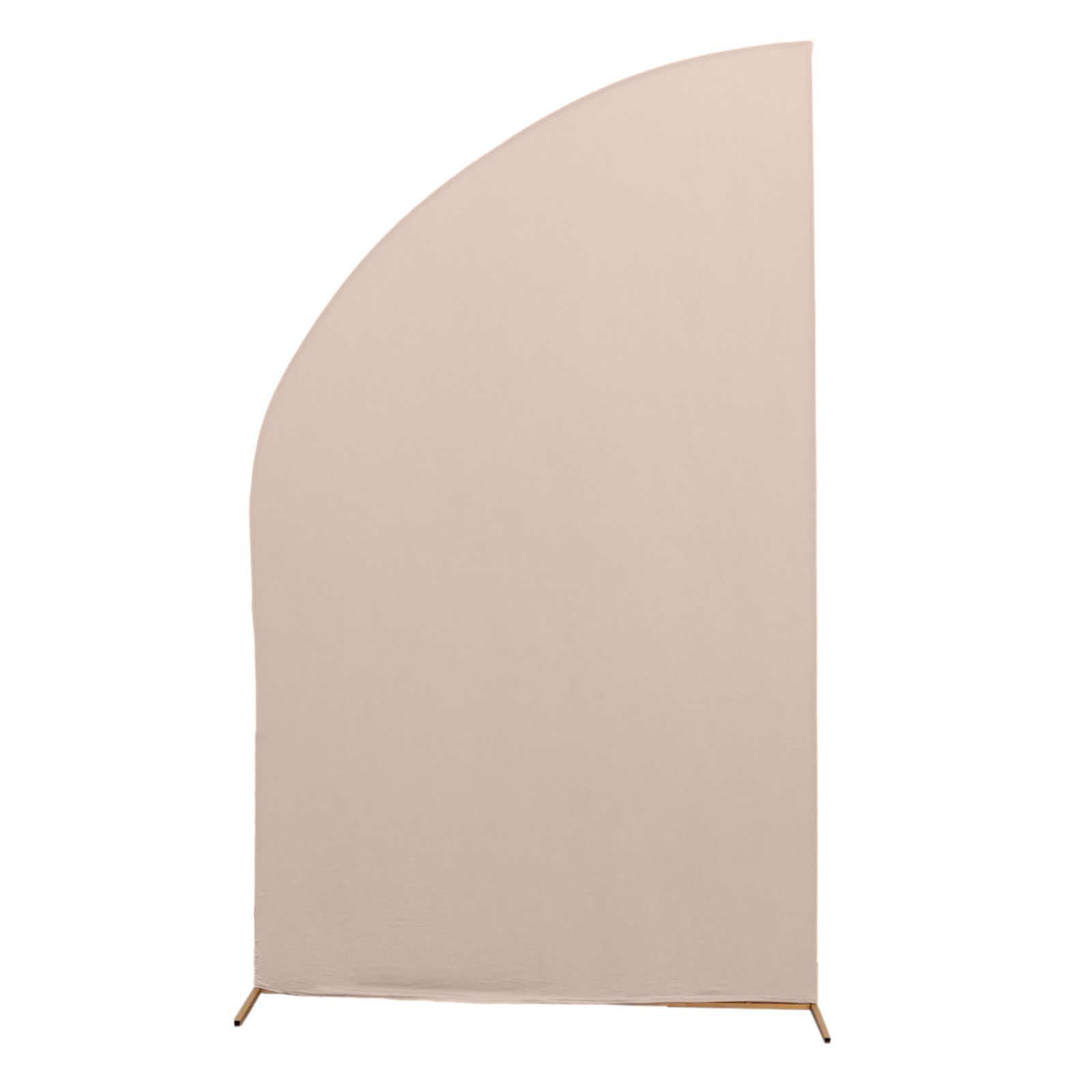 Hot Sale! 8ft Nude Spandex Fitted Cover for Half Moon Wedding Backdrop Stand