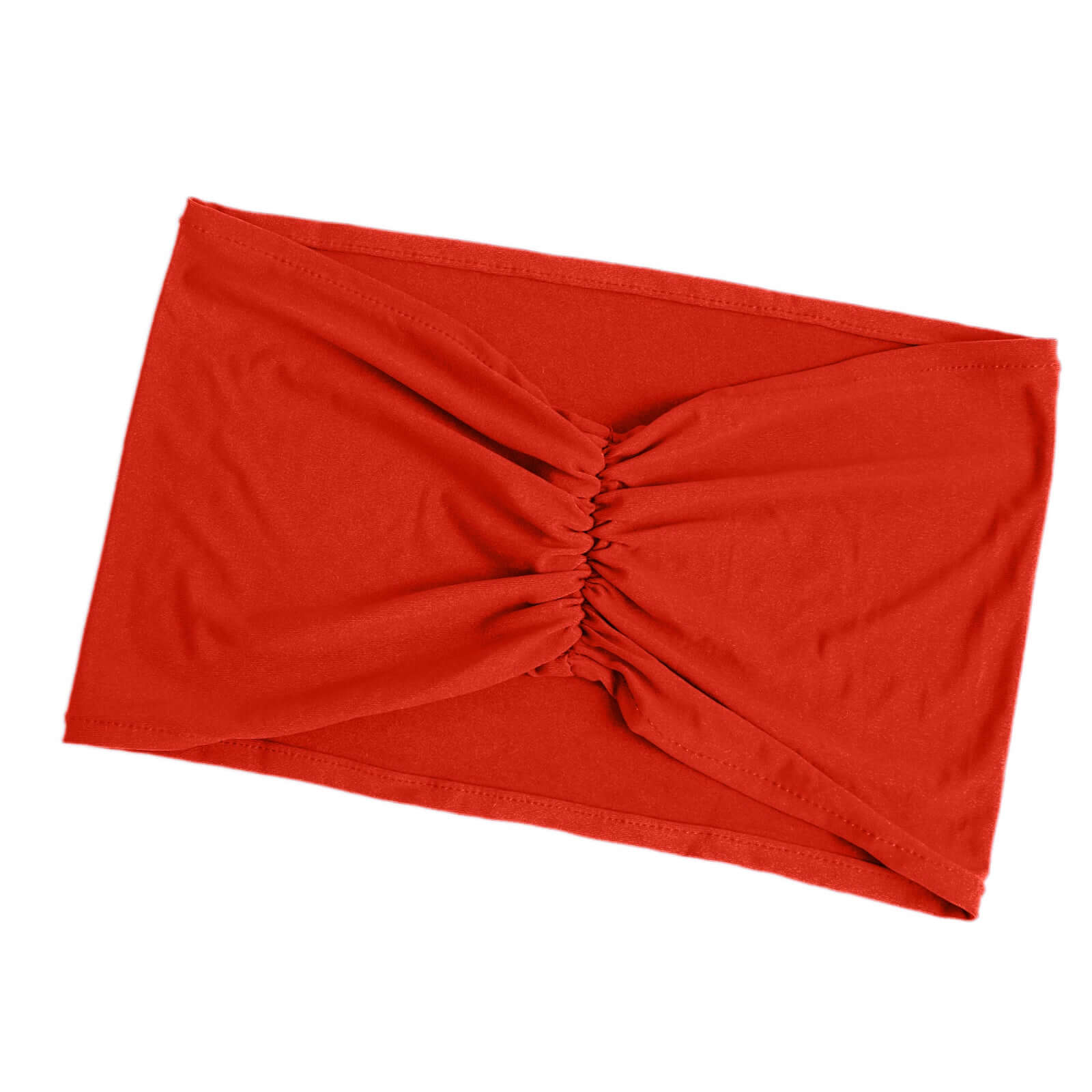5-Pack Red Ruffled Spandex Chair Sashes - Wide & Easy Stretch Bands