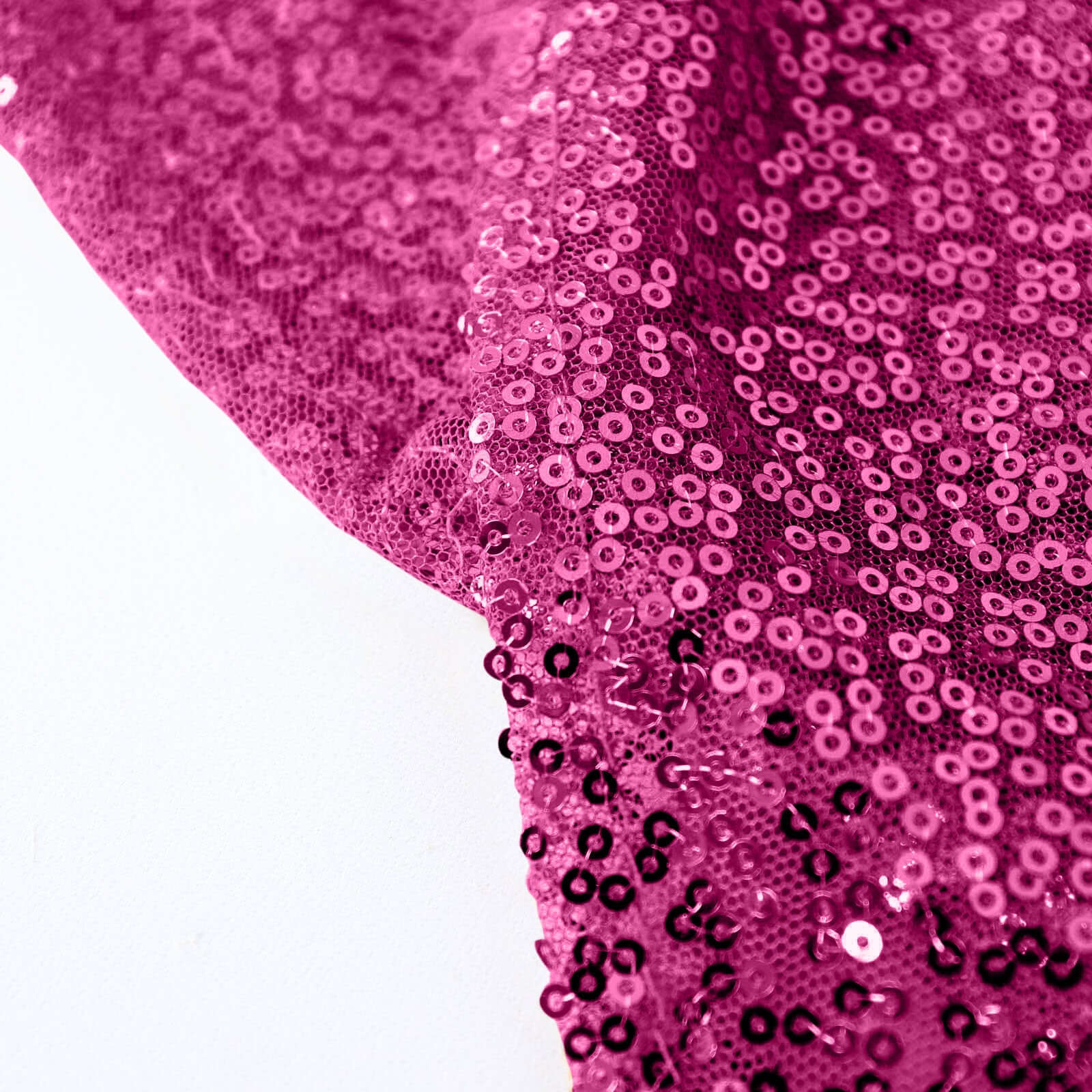 Hot Deal! Fuchsia Seamless Glittering 120' Round Sequin Tablecloth