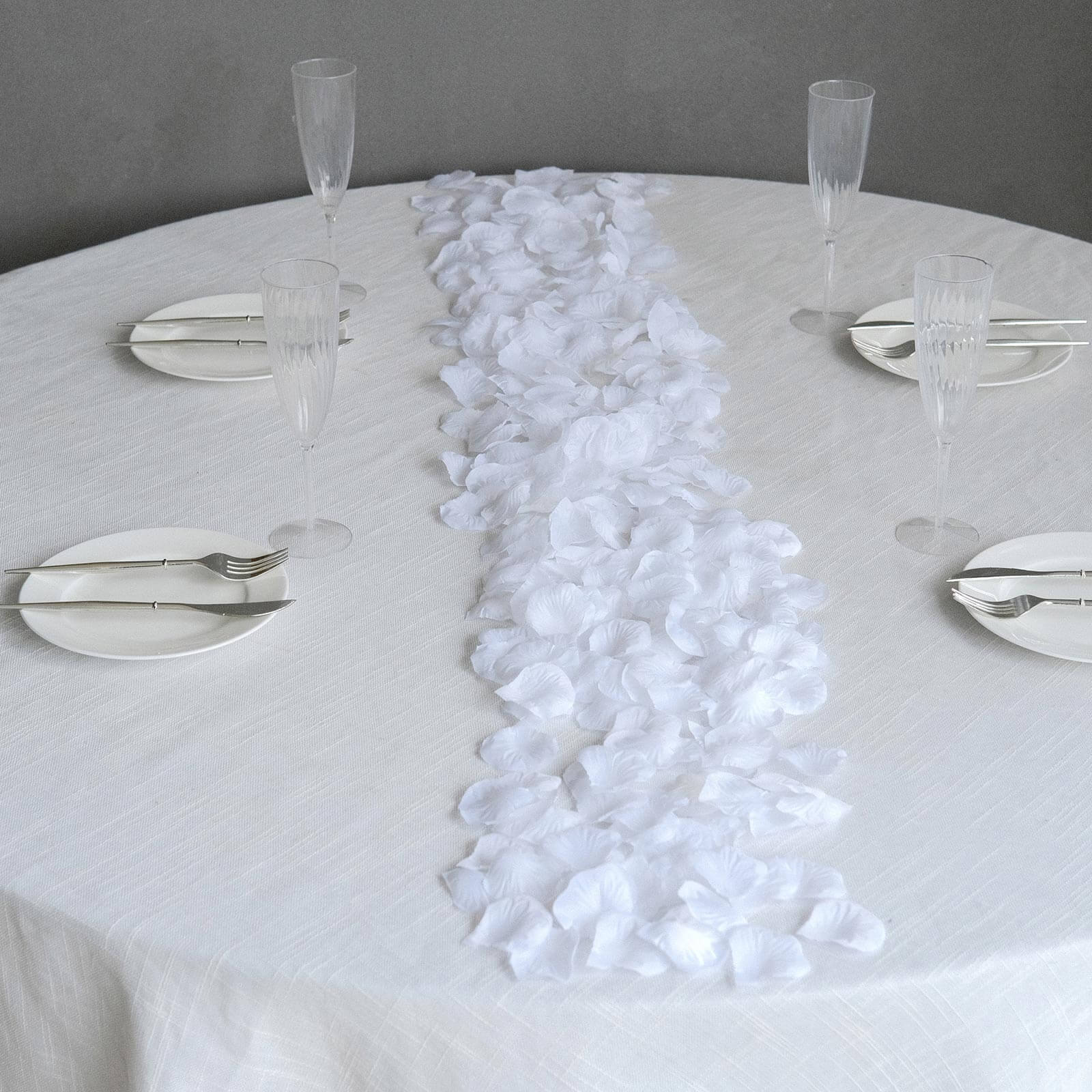 Hot Sale! 500-Pack White Silk Rose Petal Confetti for Table and Floor Decor