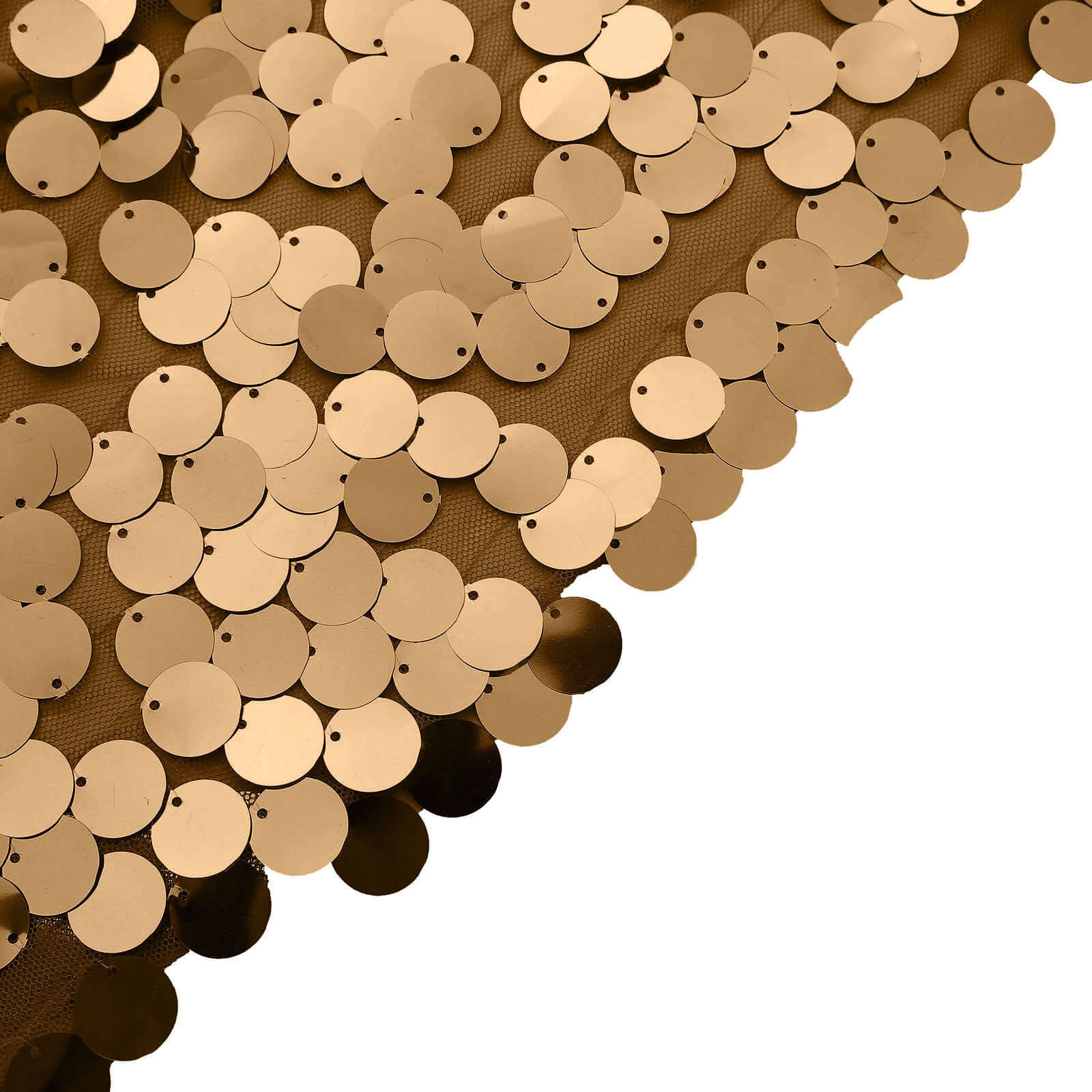 5ft Sparkly Gold Double-Sided Sequin Cover for Fitted Round Top Wedding Arch - Ideal for Events