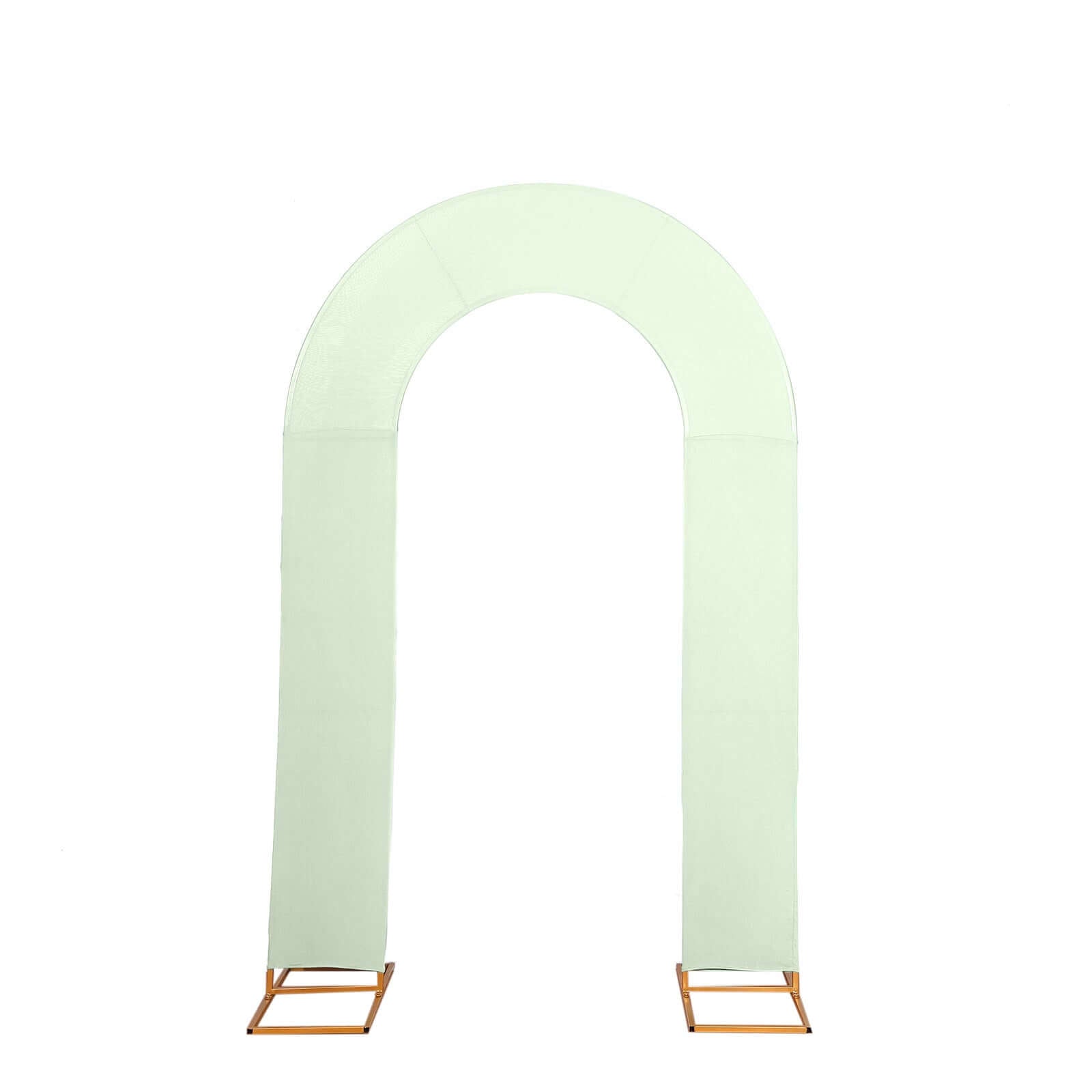 Premium 8ft Sage Green Spandex U-Shaped Wedding Arch Cover - Perfect for Events