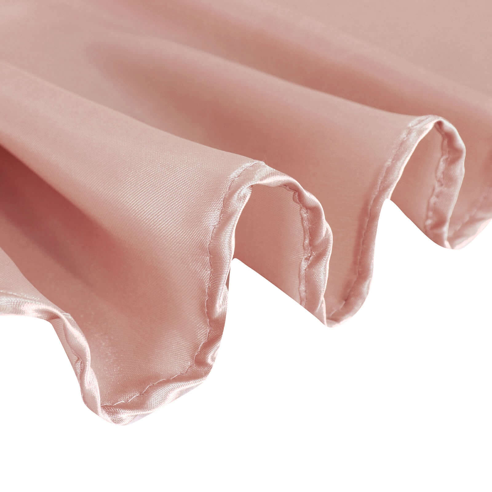 Exclusive Dusty Rose Satin Round Tablecloth - 90 Inches, Smooth & Lustrous