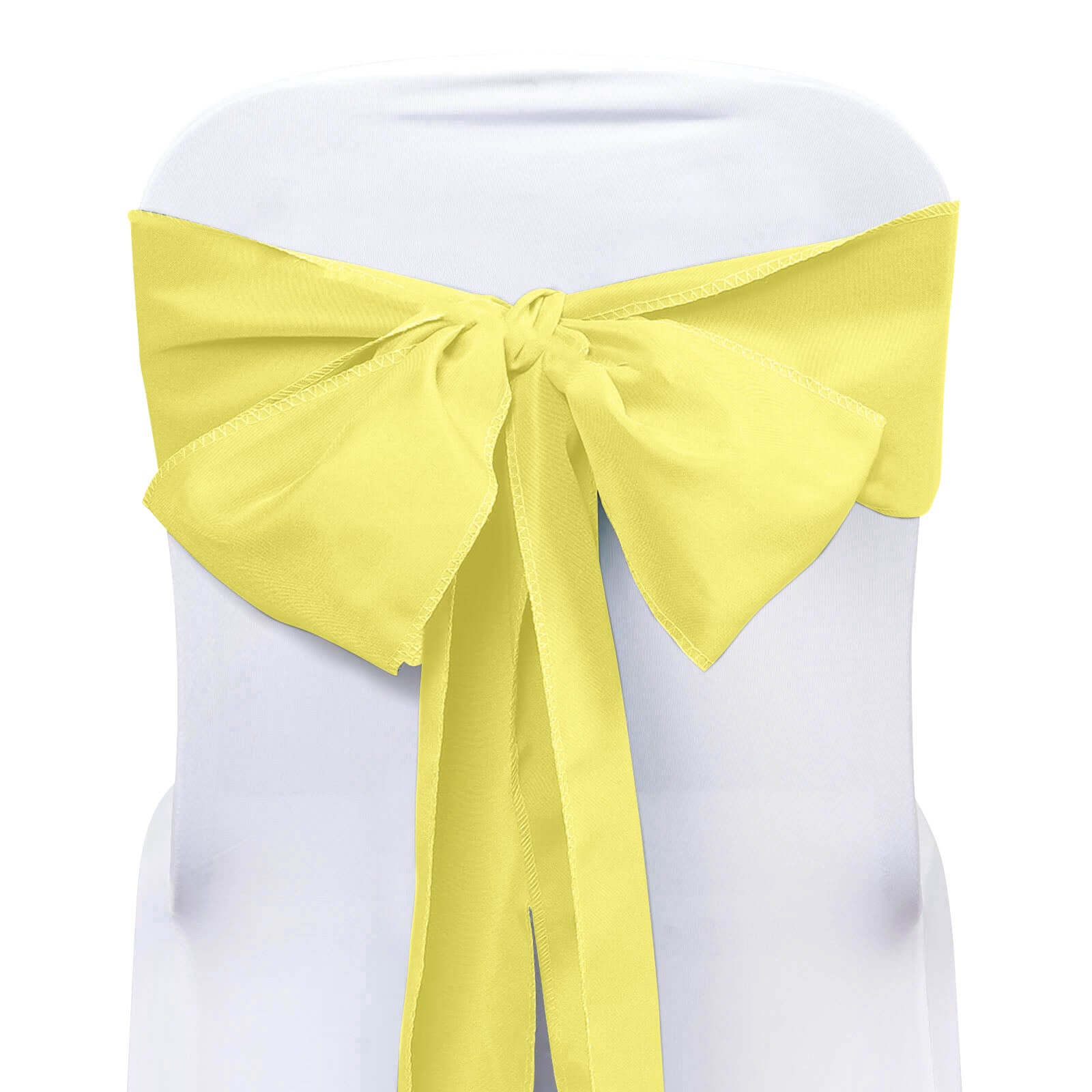 5-Pack Yellow Polyester Chair Sashes - Perfect for Weddings, Parties & Events! 6x108