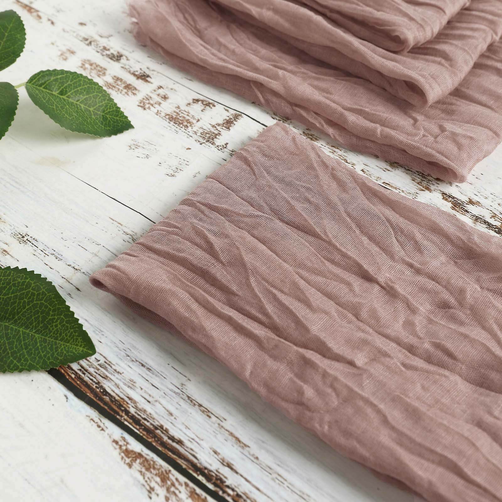 5-Pack Reusable Dusty Rose Gauze Cheesecloth Dinner Napkins - Great Deal!