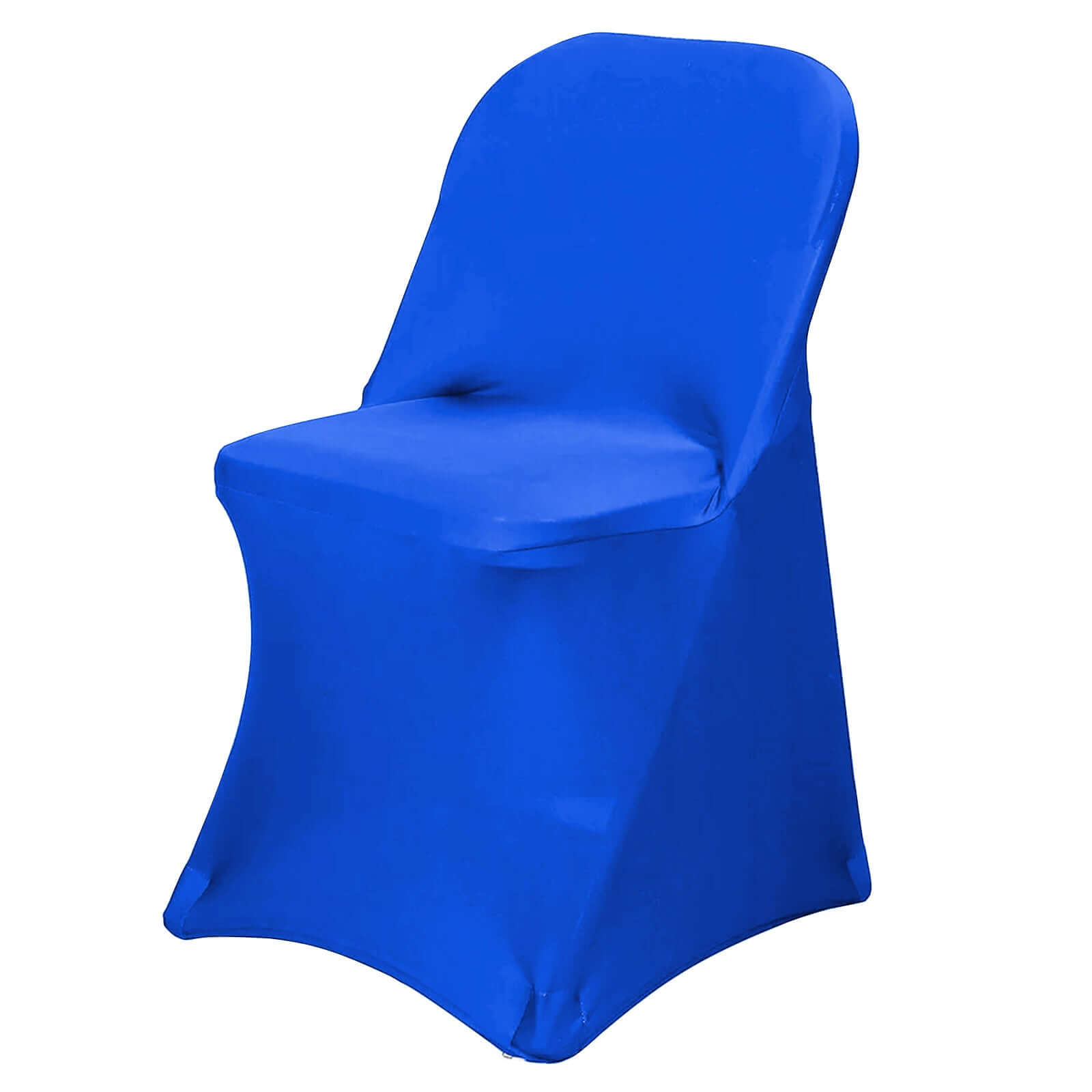 Reusable & Wrinkle-Resistant 160GSM Royal Blue Stretch Spandex Fitted Slipcover for Folding Chairs