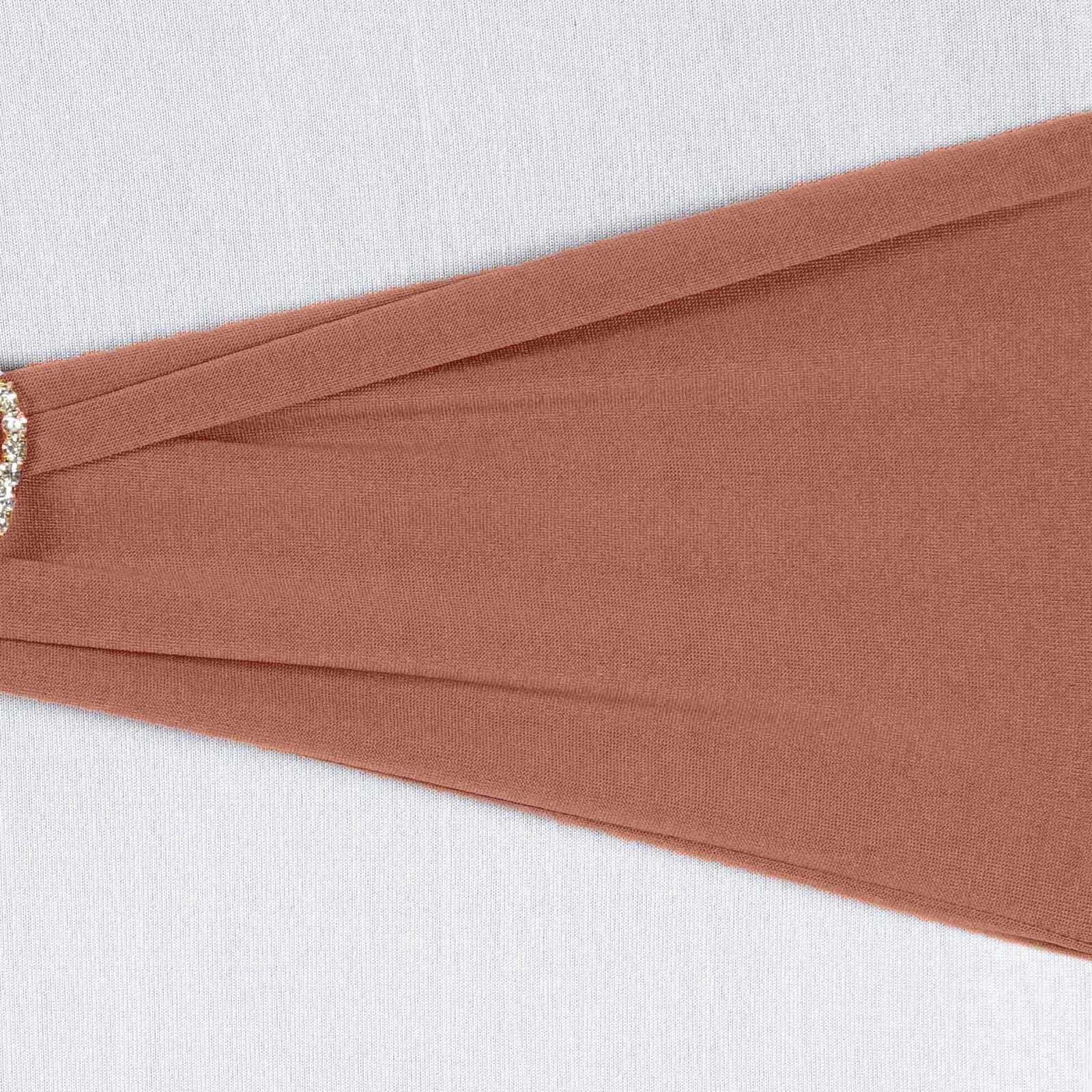 5-Pack Heavy-Duty Stretch Spandex Chair Sashes in Terracotta (Rust) - Ideal for Decorating
