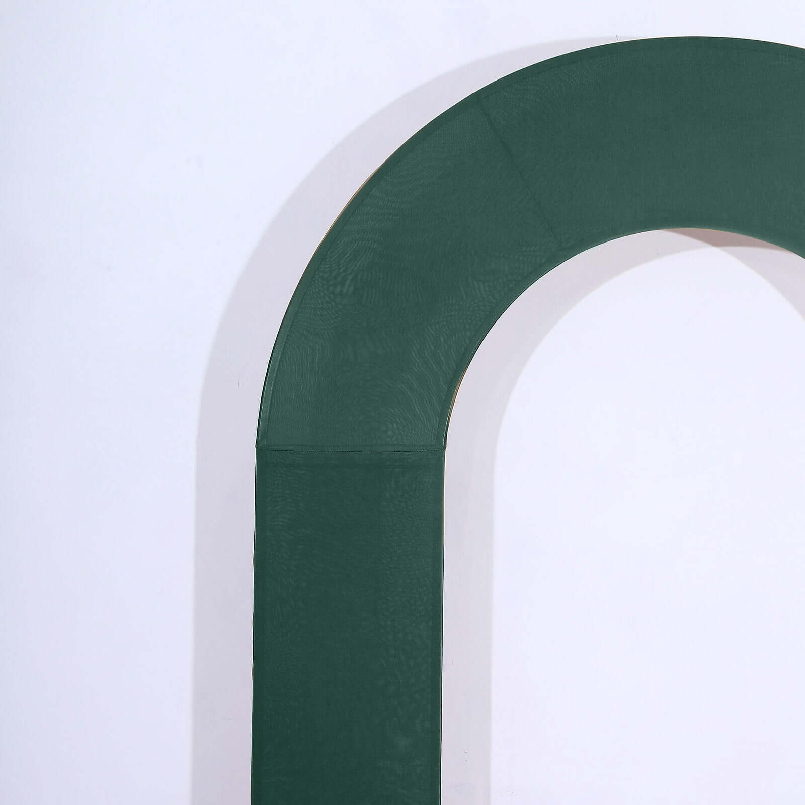 8ft Double-Sided U-Shaped Hunter Emerald Green Spandex Fitted Wedding Arch Cover