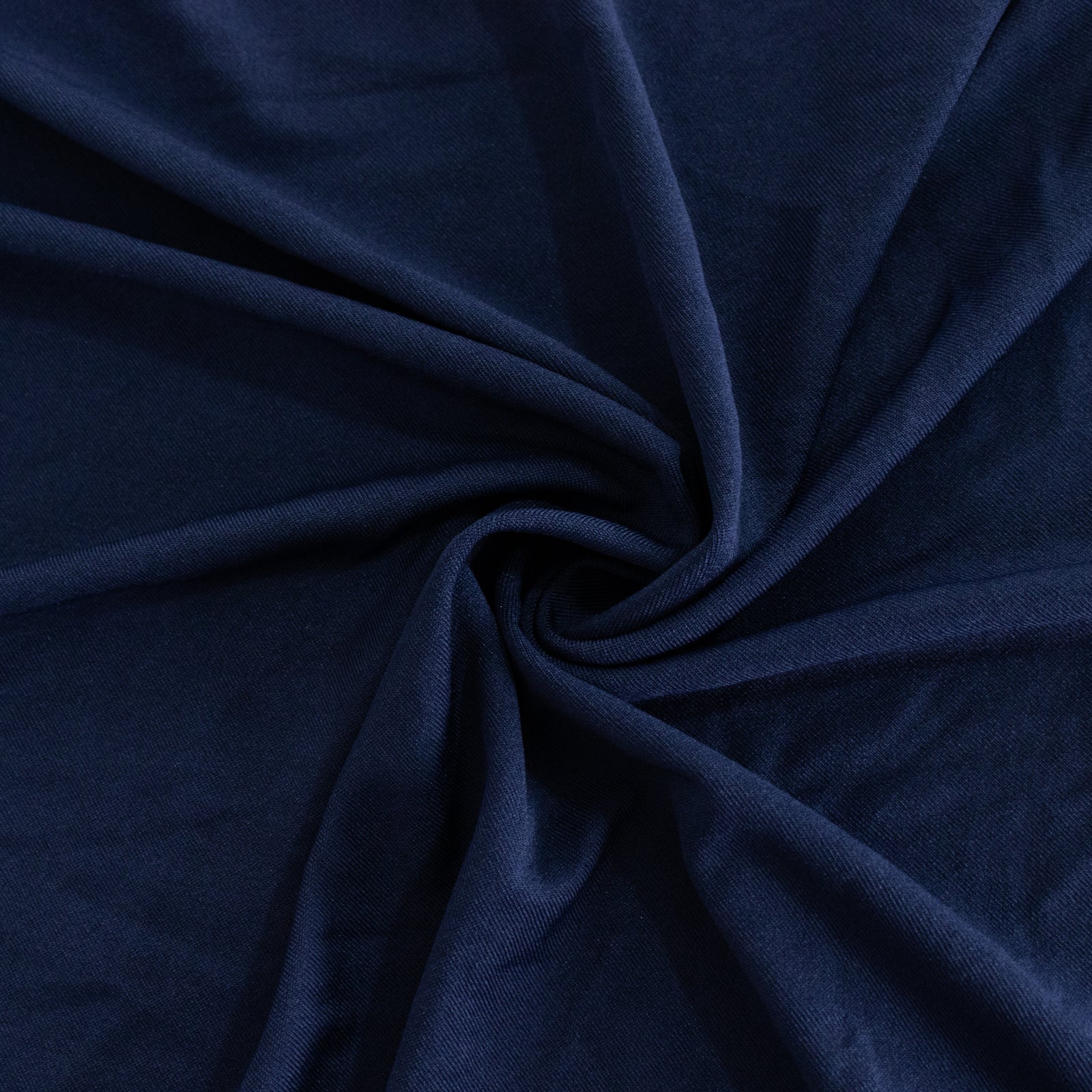 Navy Blue Spandex Stretch Fitted Cocktail Table Cover - Easy to Maintain, 33-36 Round