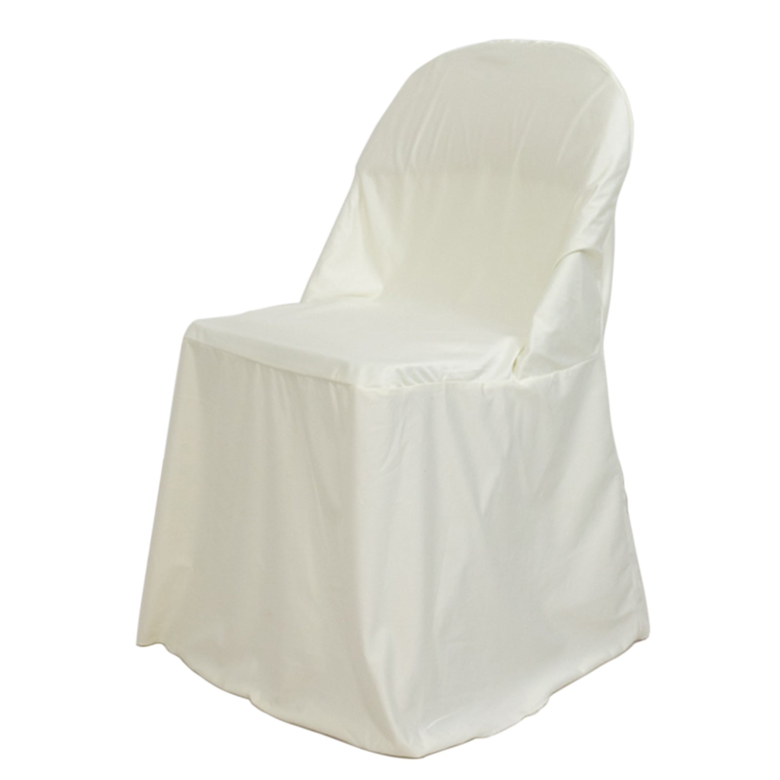 Ivory Premium Scuba Stretch Folding Chair Cover - Wrinkle-Free & Long-Lasting