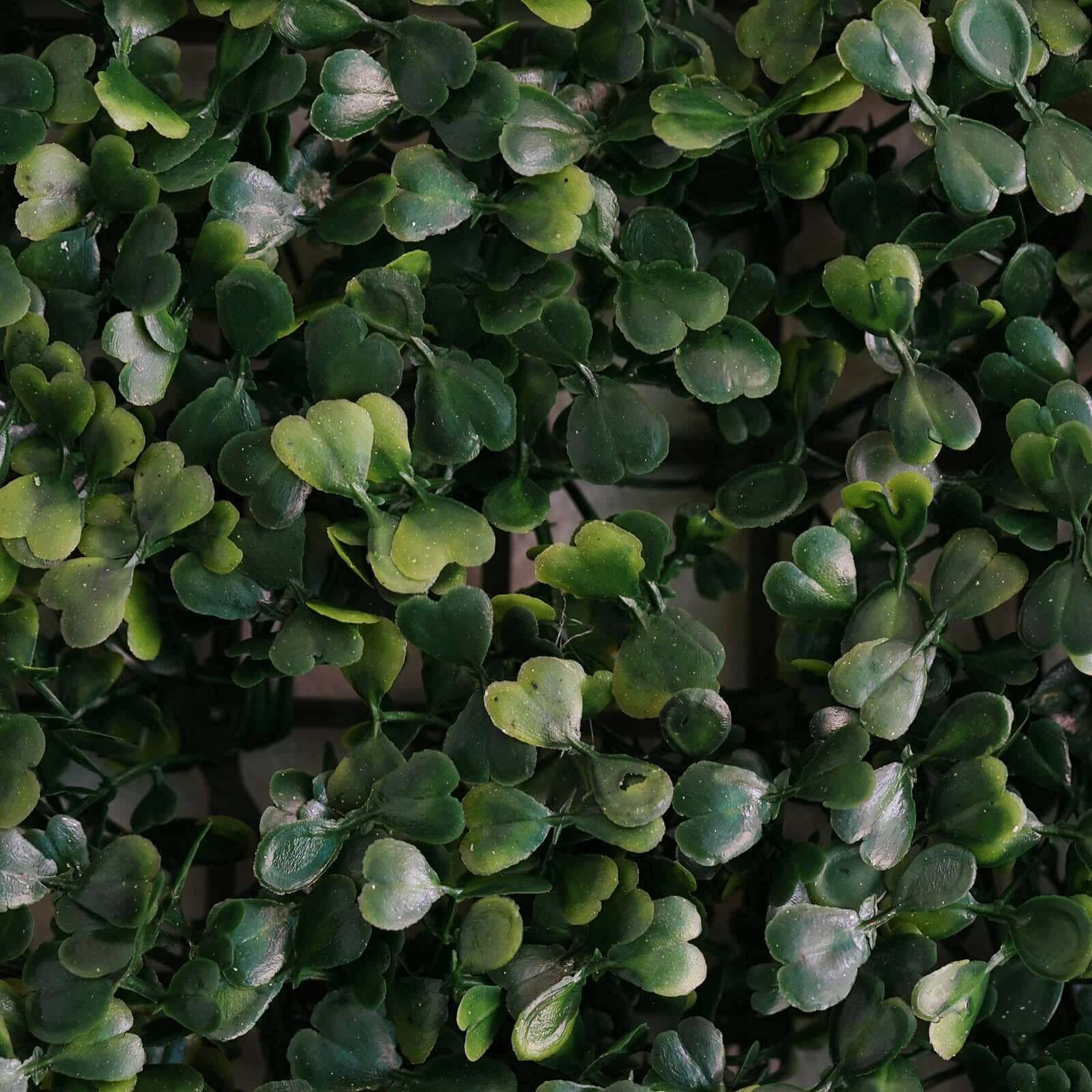 11 Sq ft. Artificial Dark Green Boxwood Hedge Mat - Set of 4 Panels