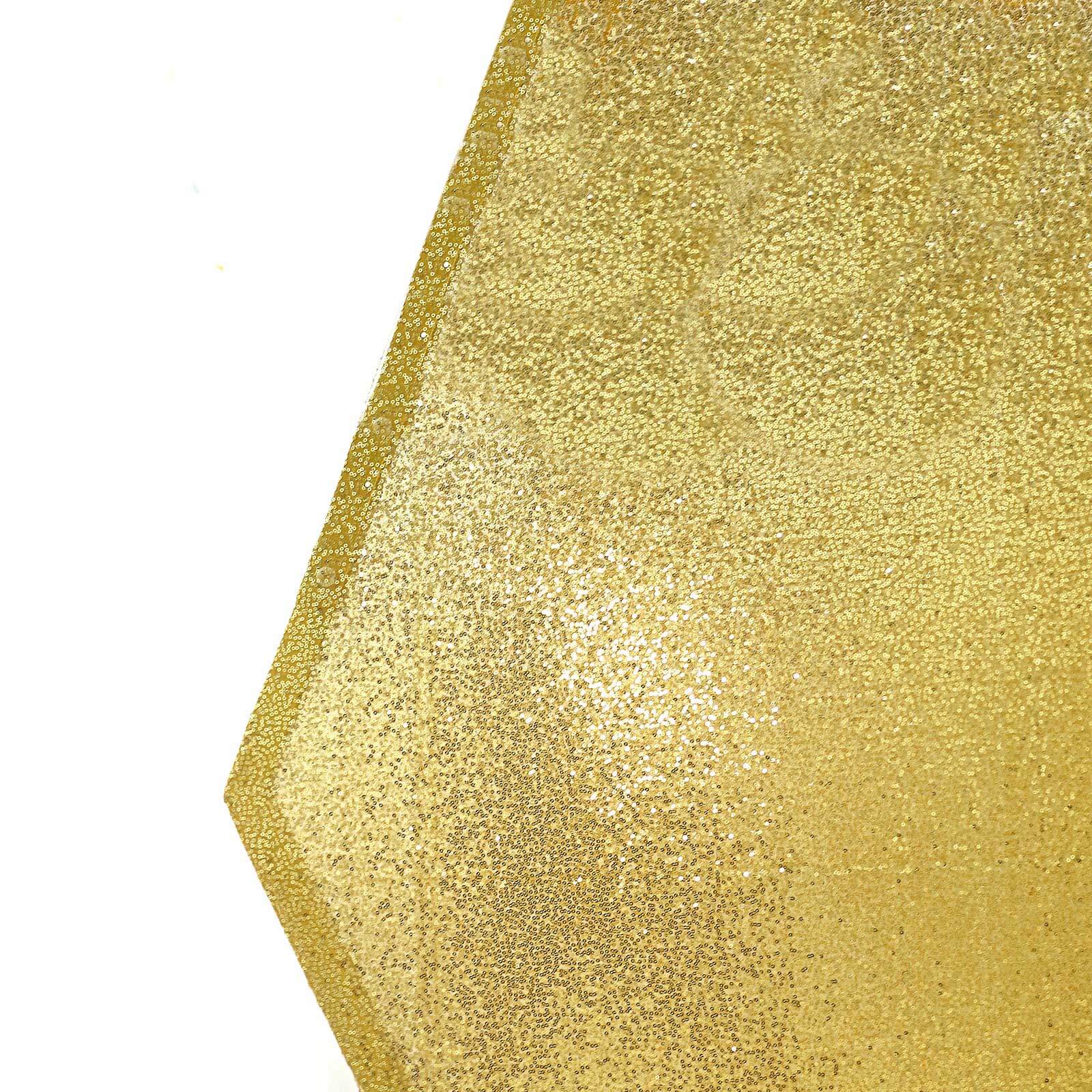 8ft x 7ft Gold Metallic Shiny Sequin Double-Sided Custom Wedding Arch Backdrop Cover