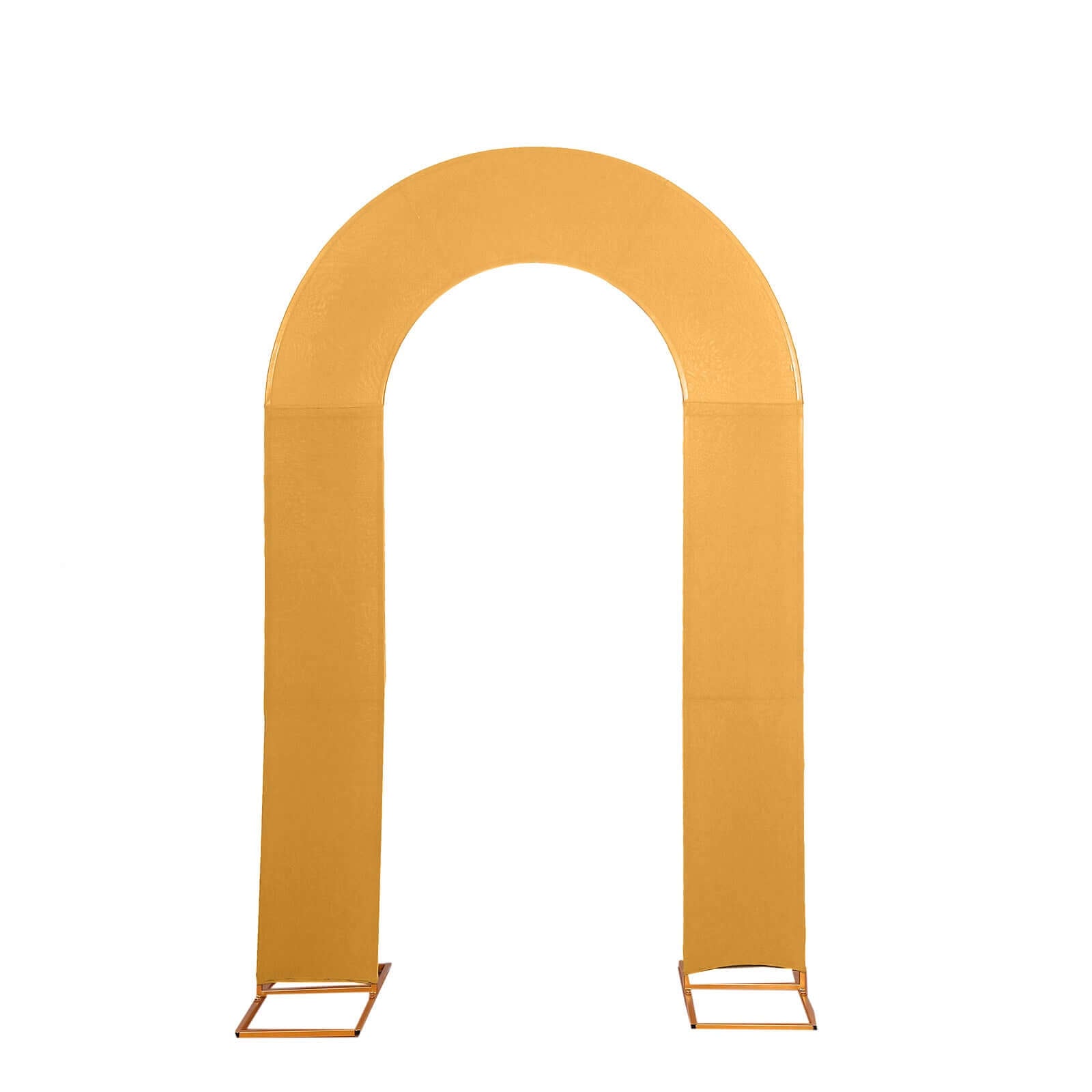 Hot Sale! 8ft Gold Spandex U-Shaped Double-Sided Fitted Wedding Arch Cover