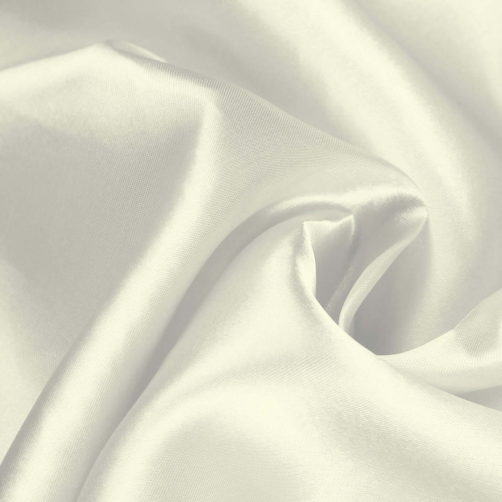 Ivory Satin Self-Tie Universal Chair Cover - Durable Slip-On for Folding, Dining & Banquet Chairs