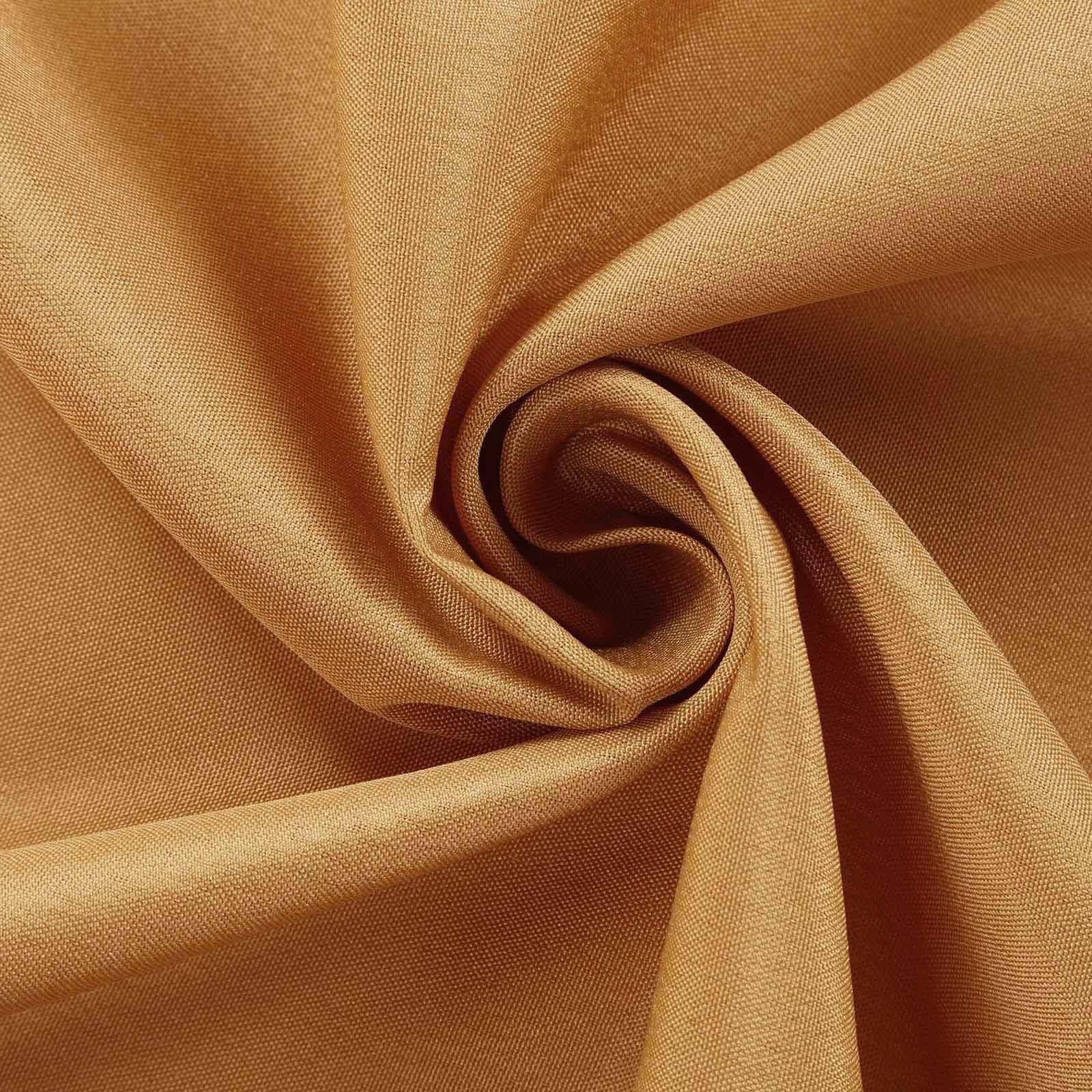Gold 90-Inch Round Polyester Tablecloth: Stain & Wrinkle-Resistant for Party & Gatherings, Ideal Deal!