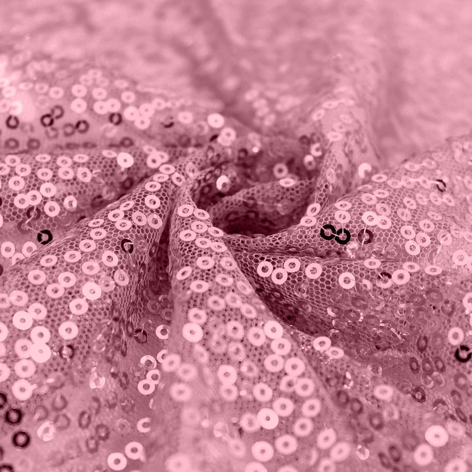 Hot Sale! Pink Seamless Glittering Round Tablecloth, 120-Inch for Themed Events