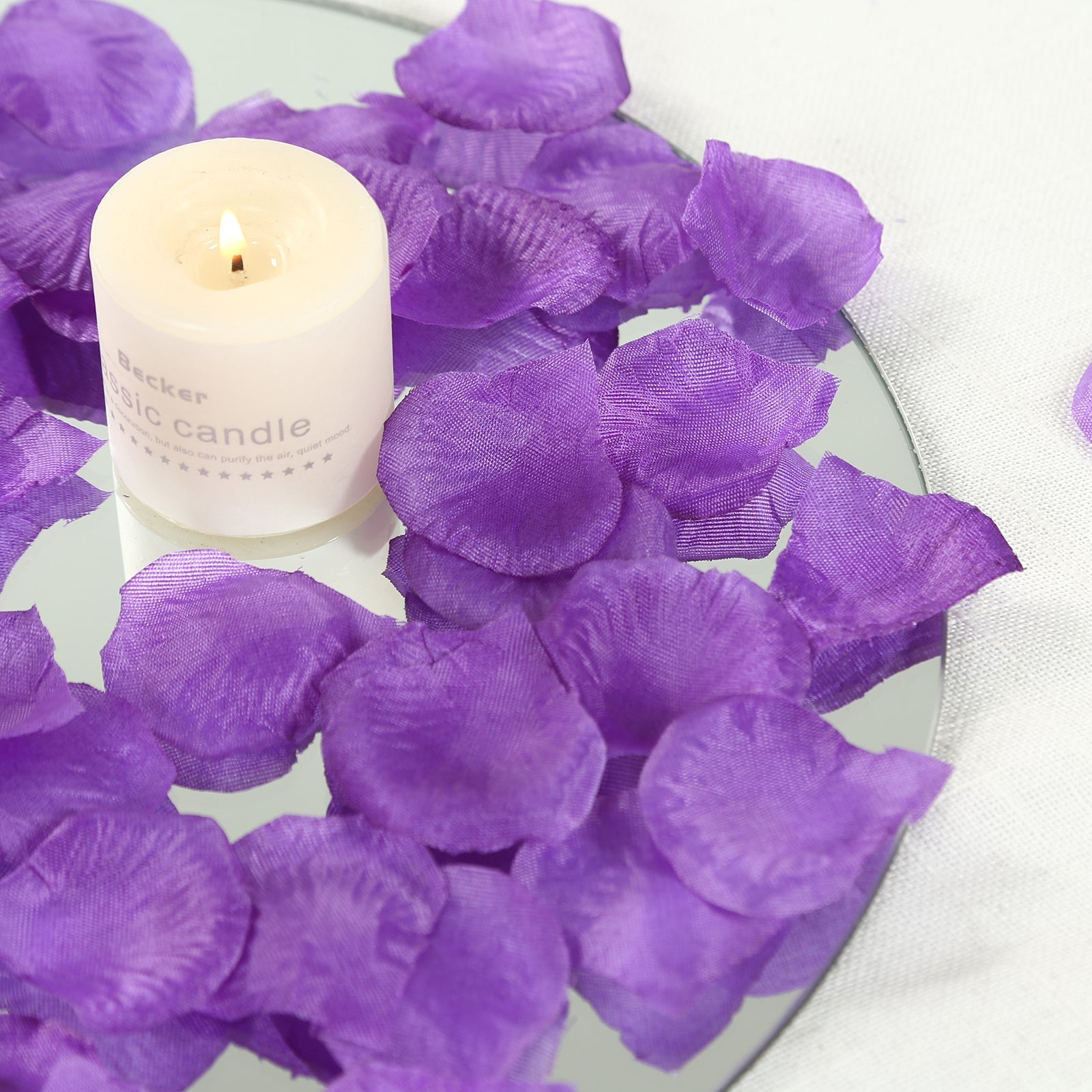 500-Piece Set of Purple Silk Rose Petal Confetti - Ideal Decor for Tables and Floors
