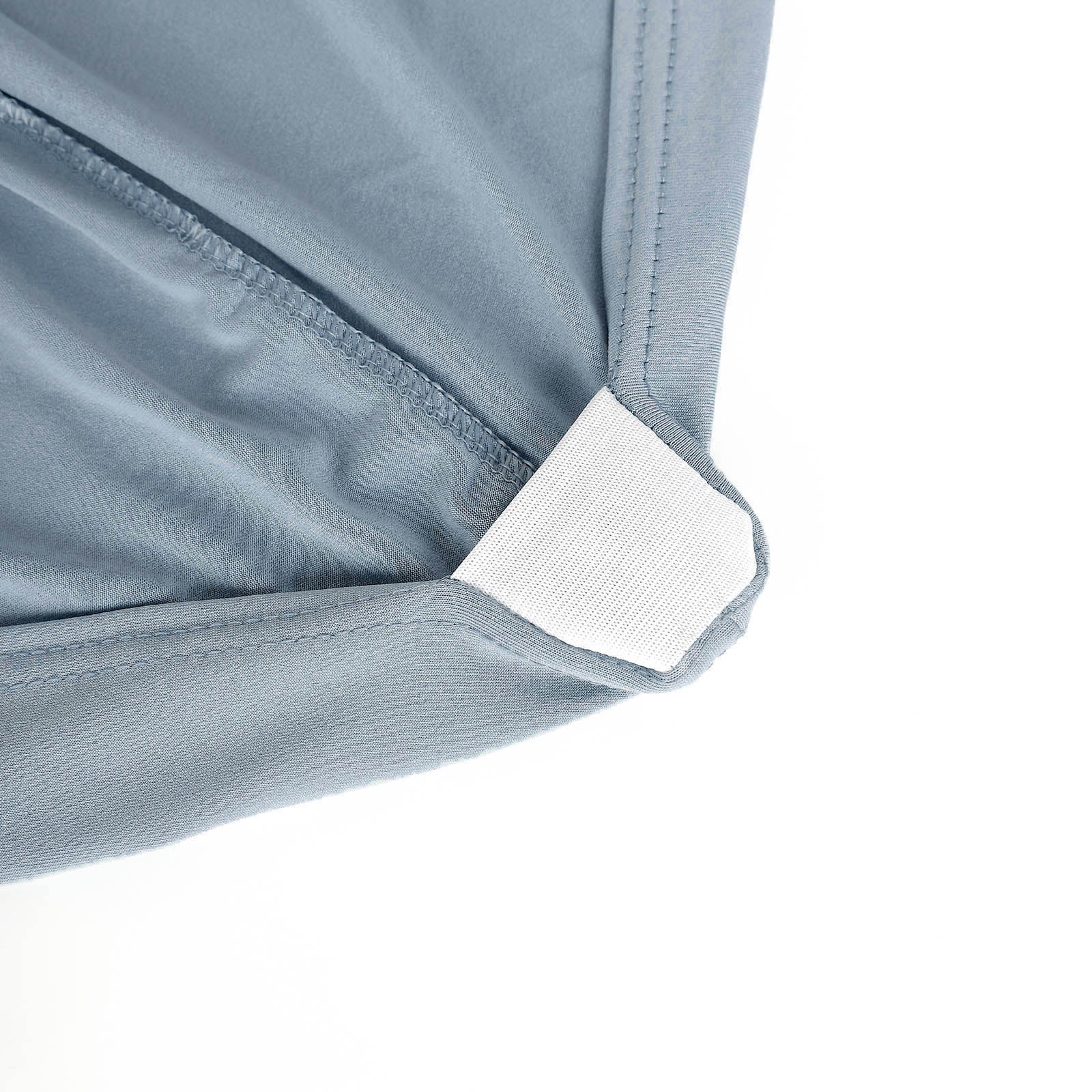 10-Pack Durable Dusty Blue Spandex Chair Covers for Folding Chairs - 160GSM Fitted Slipcovers