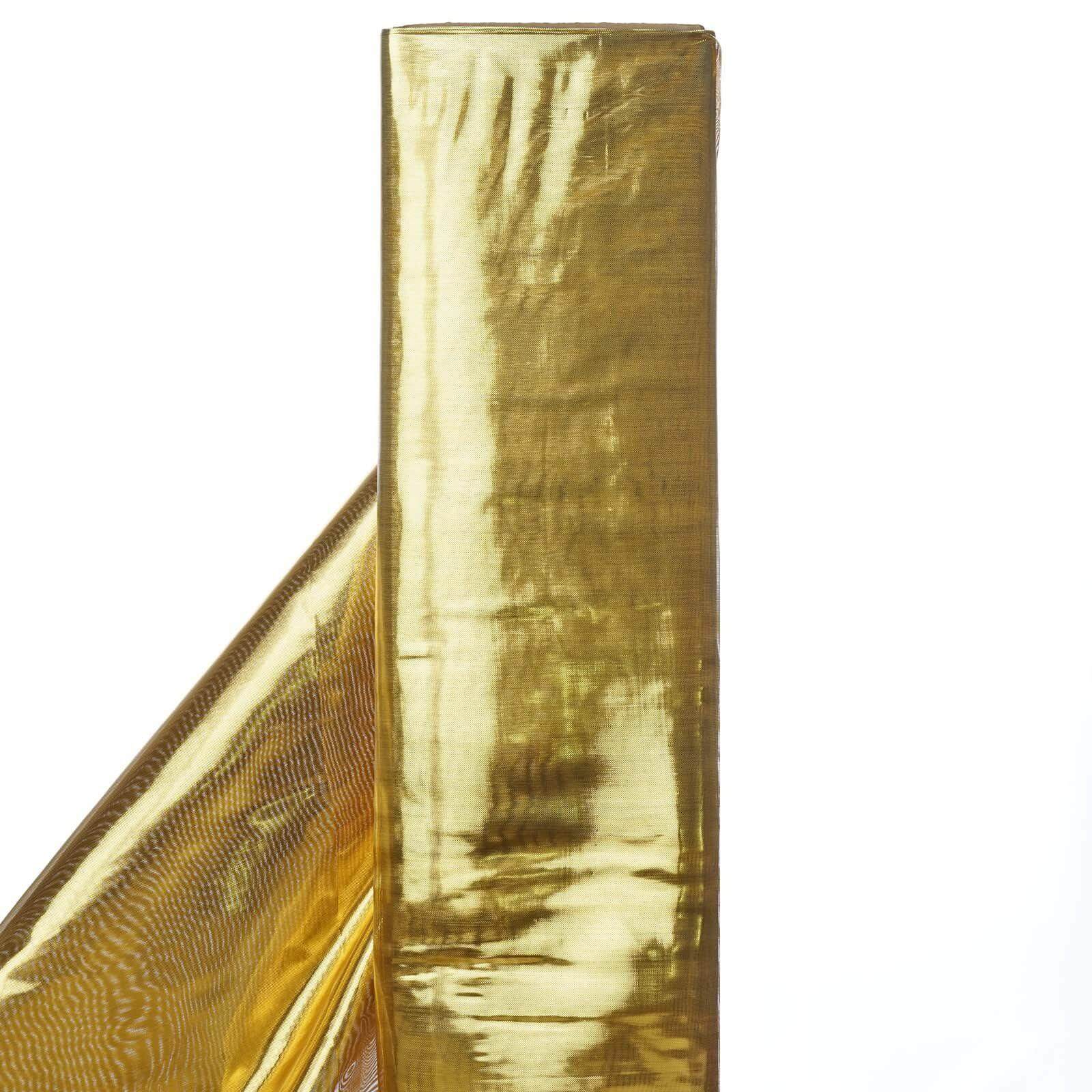 Hot Deal! 54-Inch Wide, 10-Yard Gold Shiny Polyester Lame Fabric Bolt for DIY Crafts