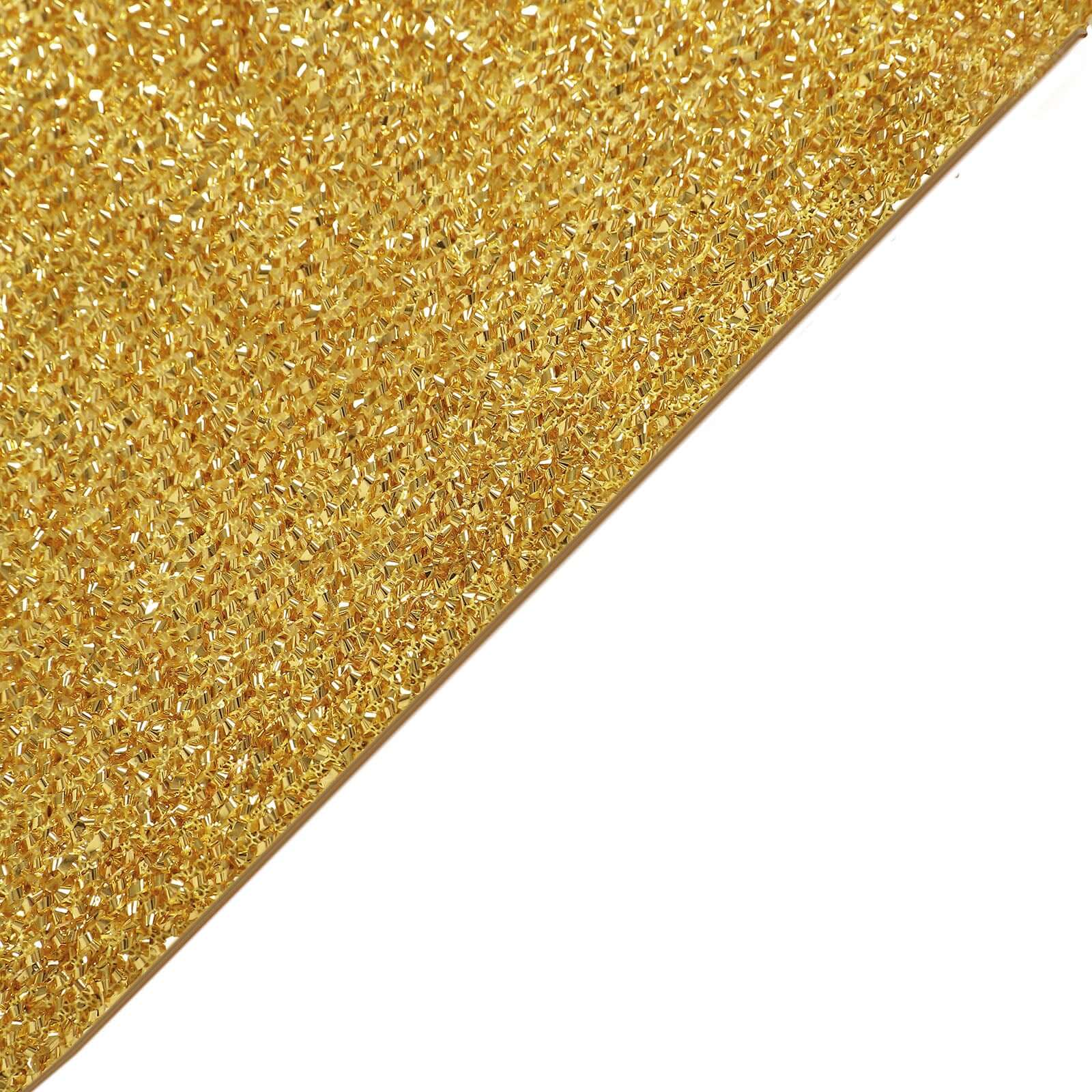 6ft Gold Shimmer Tinsel Spandex Cover for Round Top Wedding Arch - Ideal Choice!